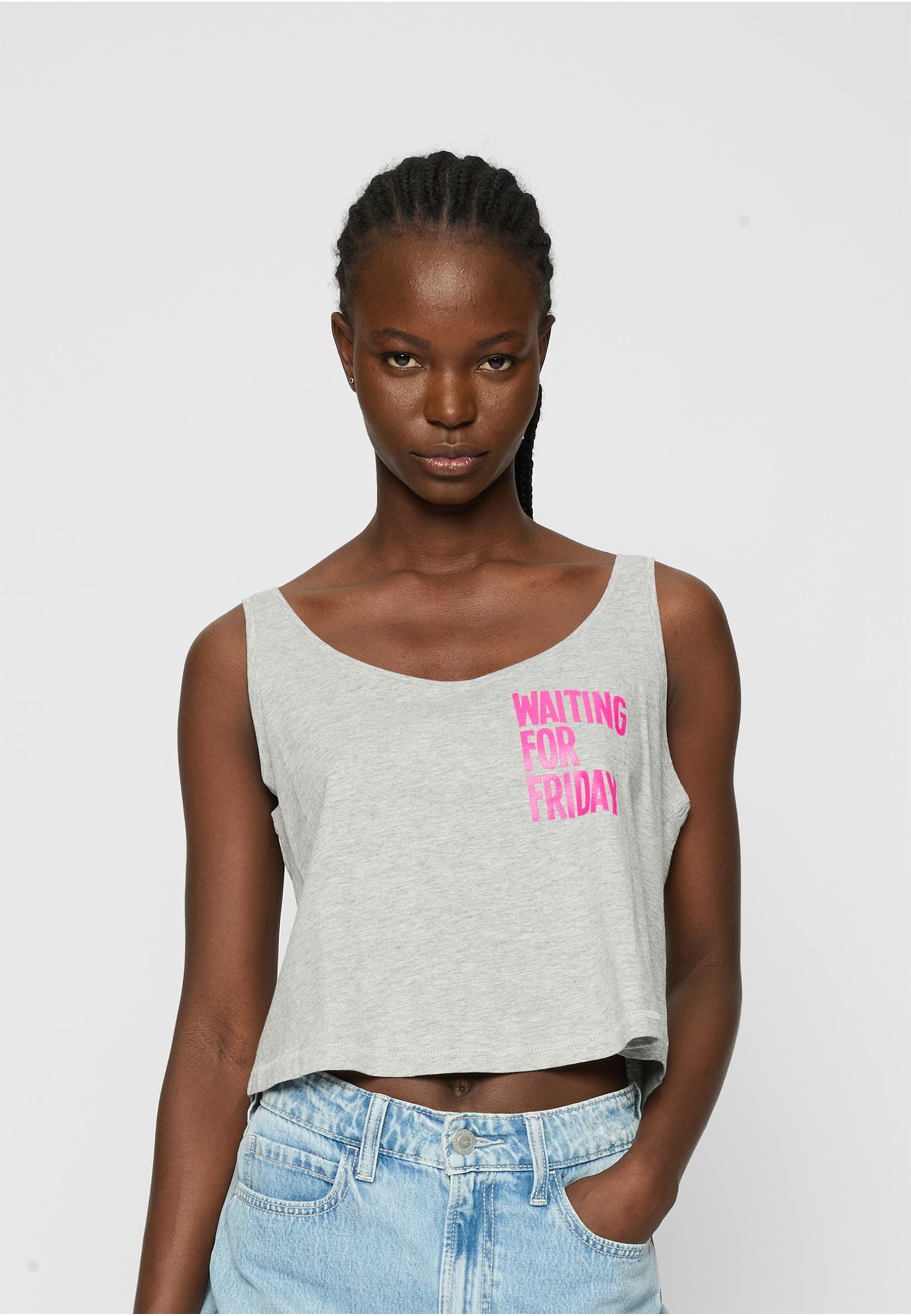 MisterTee Muskelshirt »MisterTee Damen Ladies Waiting For Friday Box Tank«, (1 tlg.)