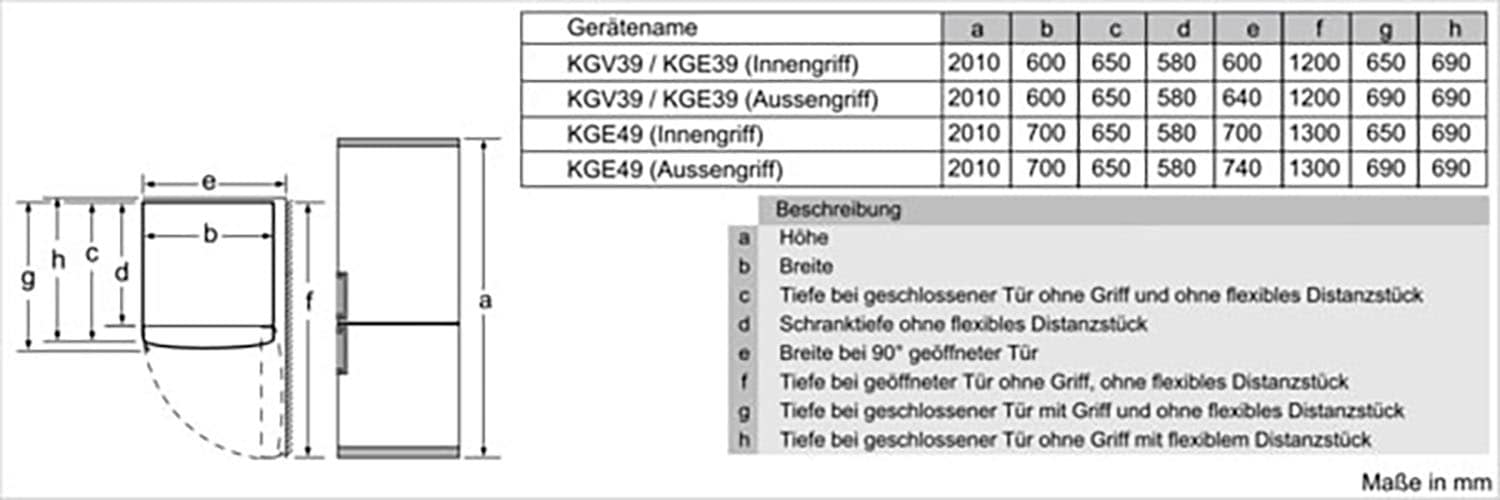 SIEMENS Kühl-/Gefrierkombination »KG39E4LBA«, hyperFresh, SuperGefrieren