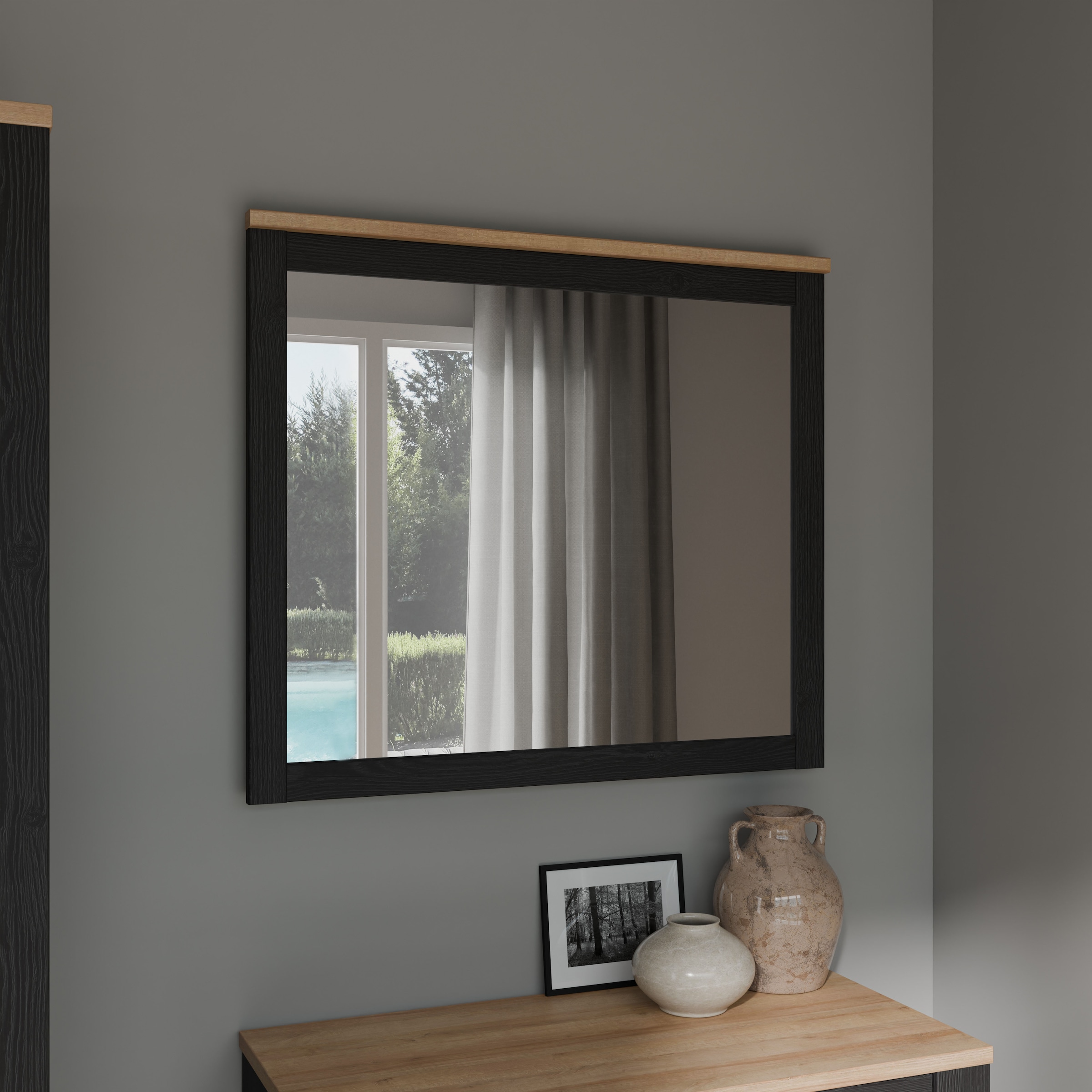 FORTE Garderobenspiegel »Bohol Spiegel, Rahmenoptik B/H/T 86,4/76/3,2 cm«