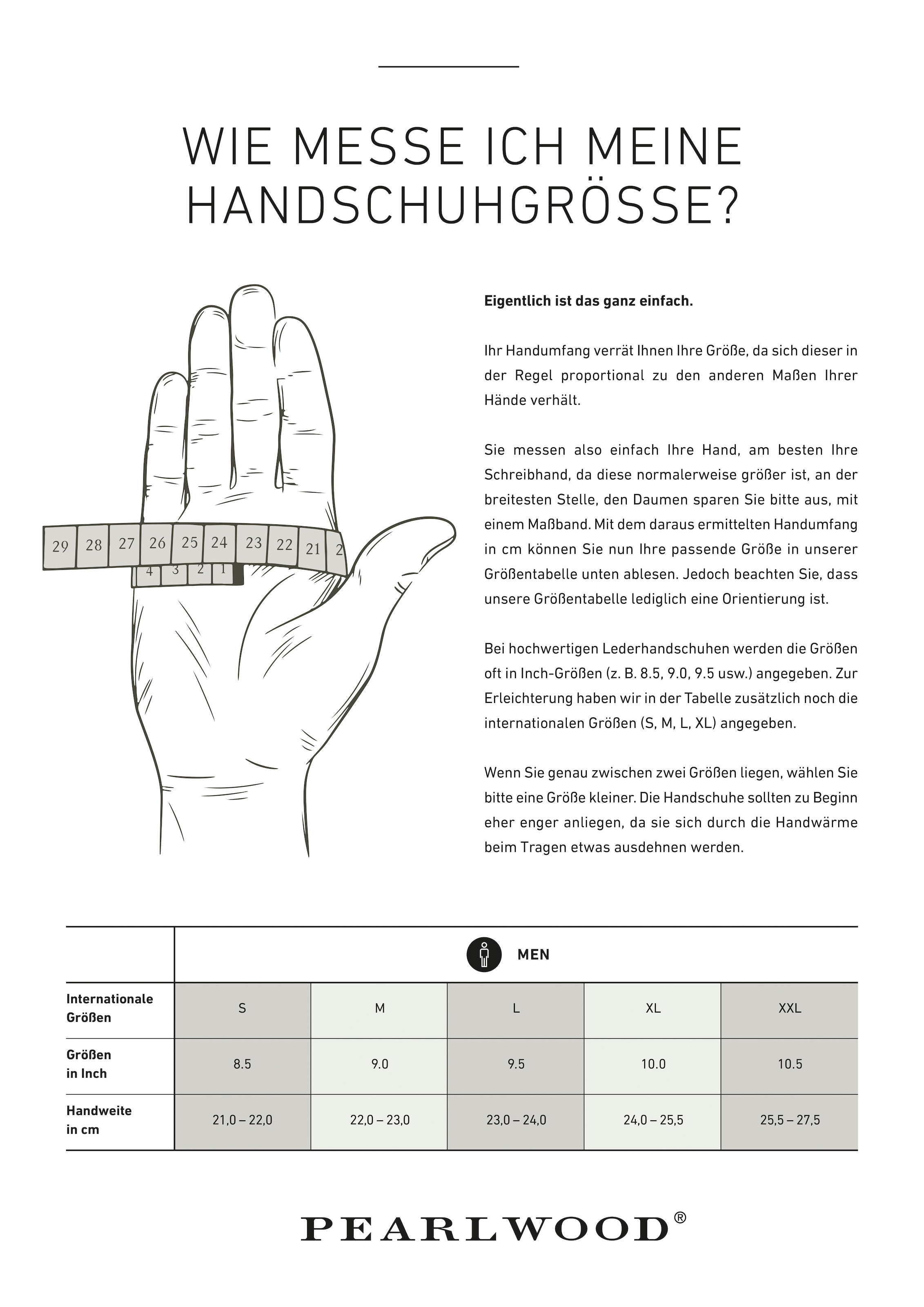 PEARLWOOD Lederhandschuhe »Mike«, Touchscreen proofed - 10 Finger System