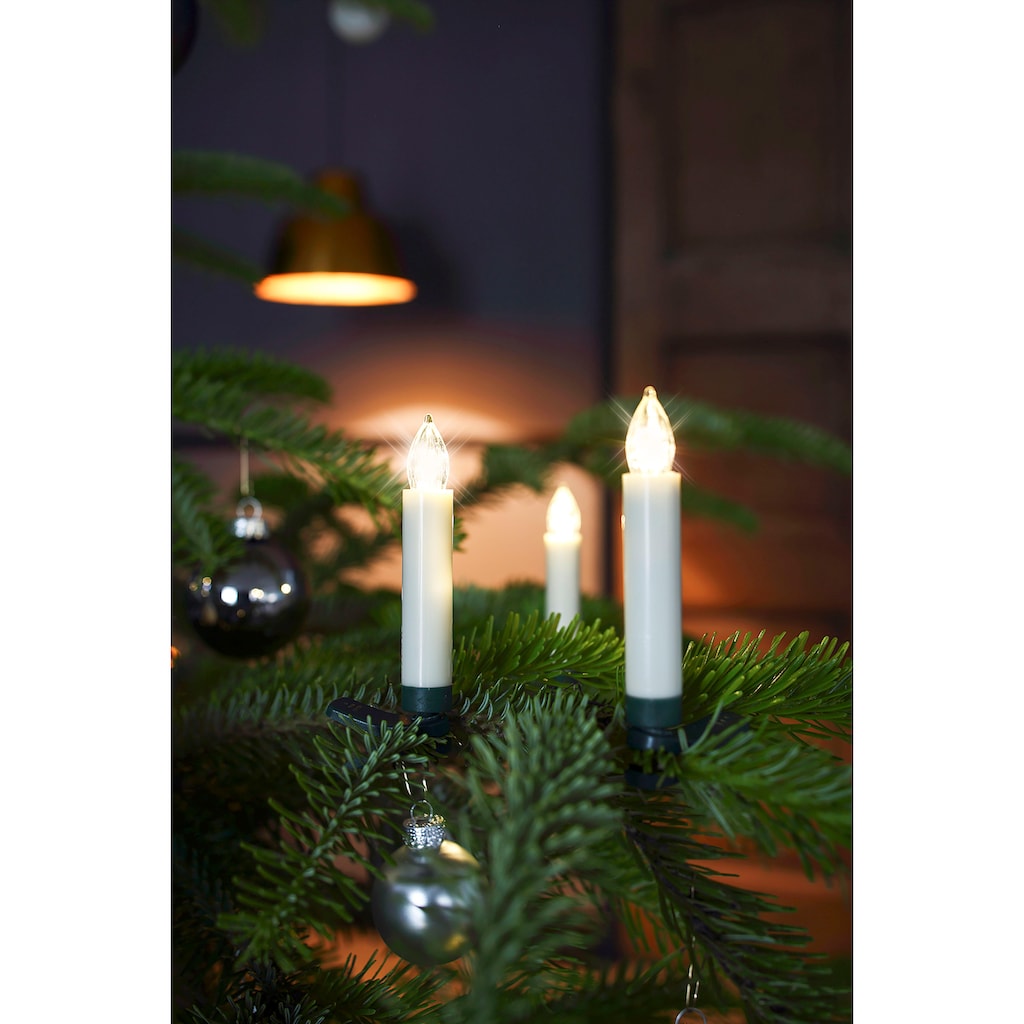 my home LED-Christbaumkerzen »Weihnachtsdeko, Christbaumschmuck«, 50 St.-flammig, kabellos, Kerzen plus 8 Dornen