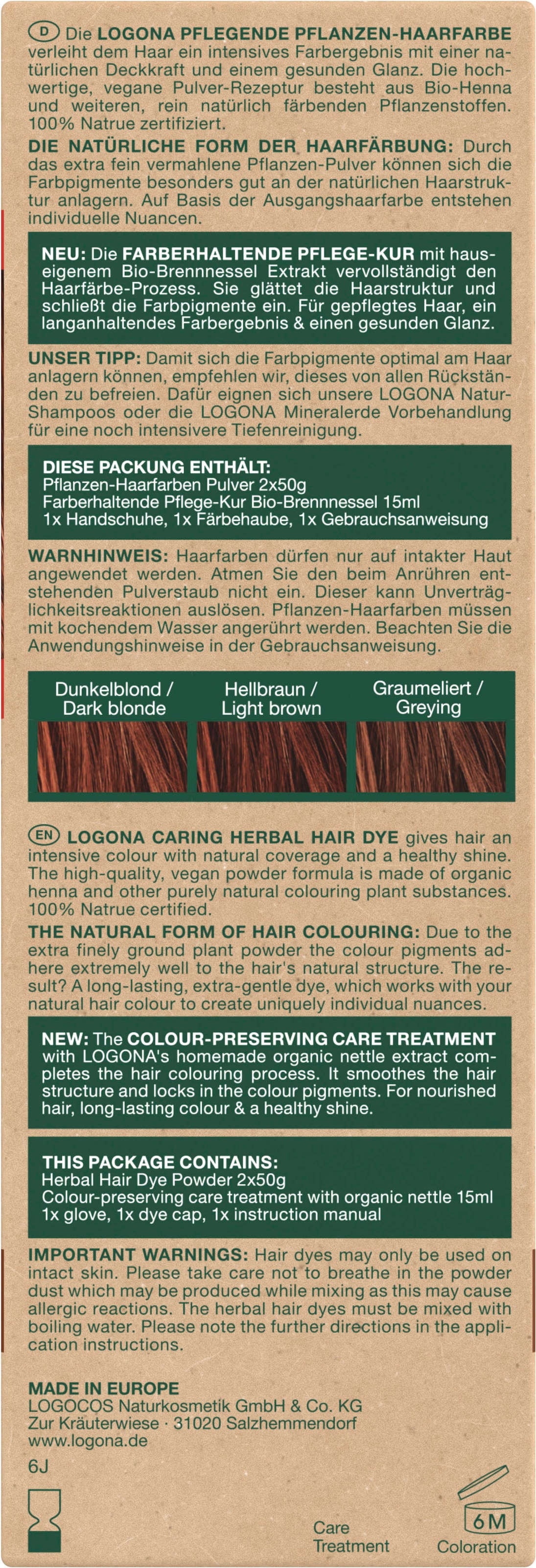 LOGONA Haarfarbe »Pflanzen-Haarfarbe Pulver« | BAUR