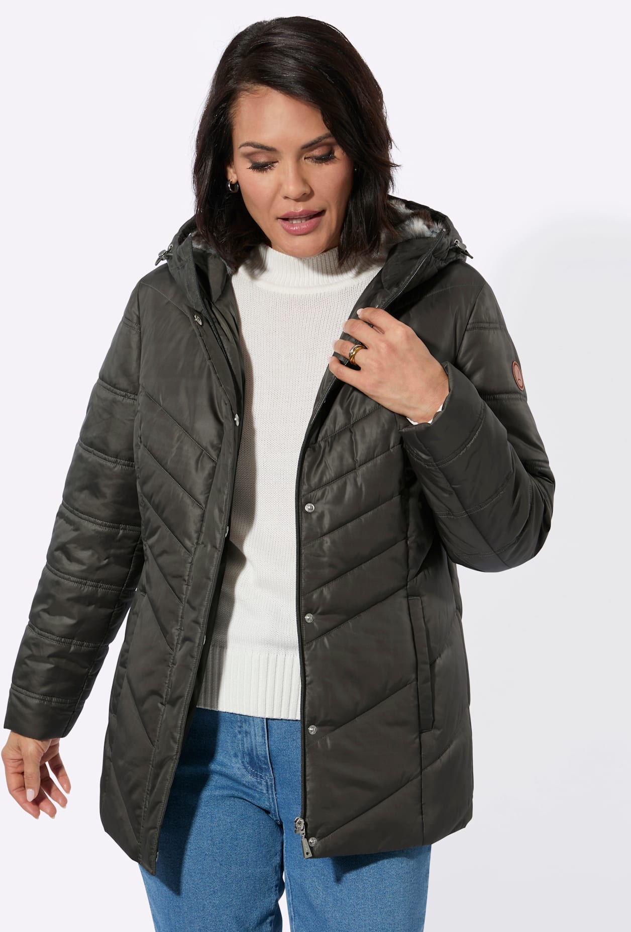 Casual Looks Steppjacke mit Kapuze
