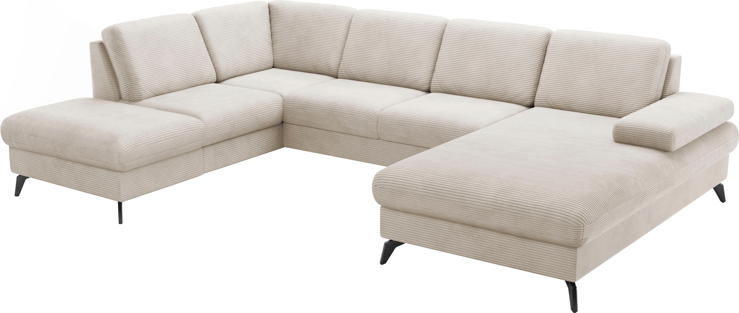 sit&more Wohnlandschaft »Morris Jubi U-Form«, inkl. Armteilfunktion und 1 Zierkissen, wahlweise mit Bettfunktion