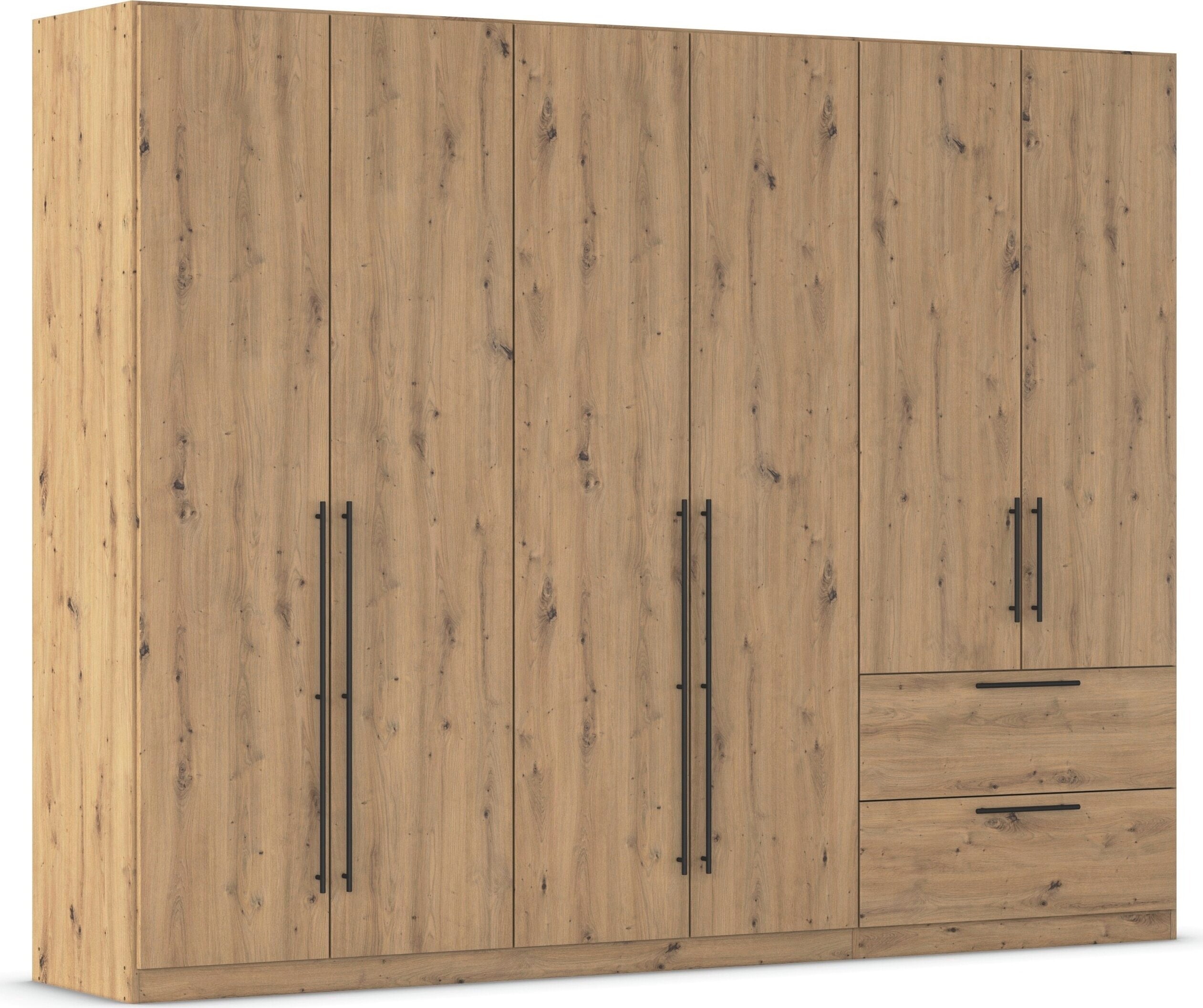 OTTO home Kleiderschrank "Mehrzweckschrank Aktenschrank Möbel Mietswohnung Schlafzimmer AVOLA" 3 verschiedene Ausstattungen BASIC/CLASSIC/PREMIUM (inkl. SOFT-CLOSE), mit hochwertigen Stangengriffen aus Metall in Schwarz MADE IN GERMANY