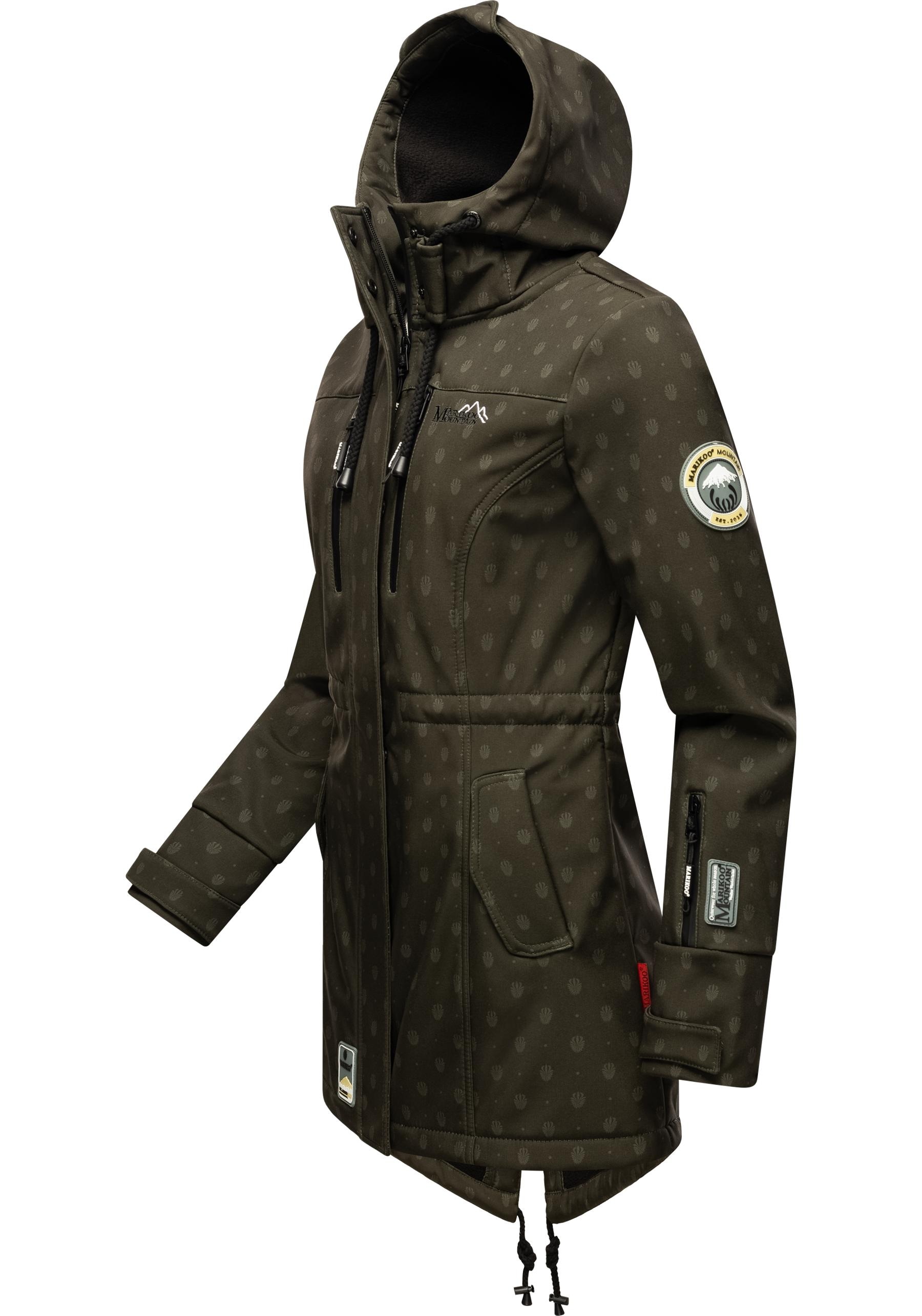 Marikoo Funktionsmantel »Zimtzicke«, Wasserdichter Softshell Parka mit Kapuze