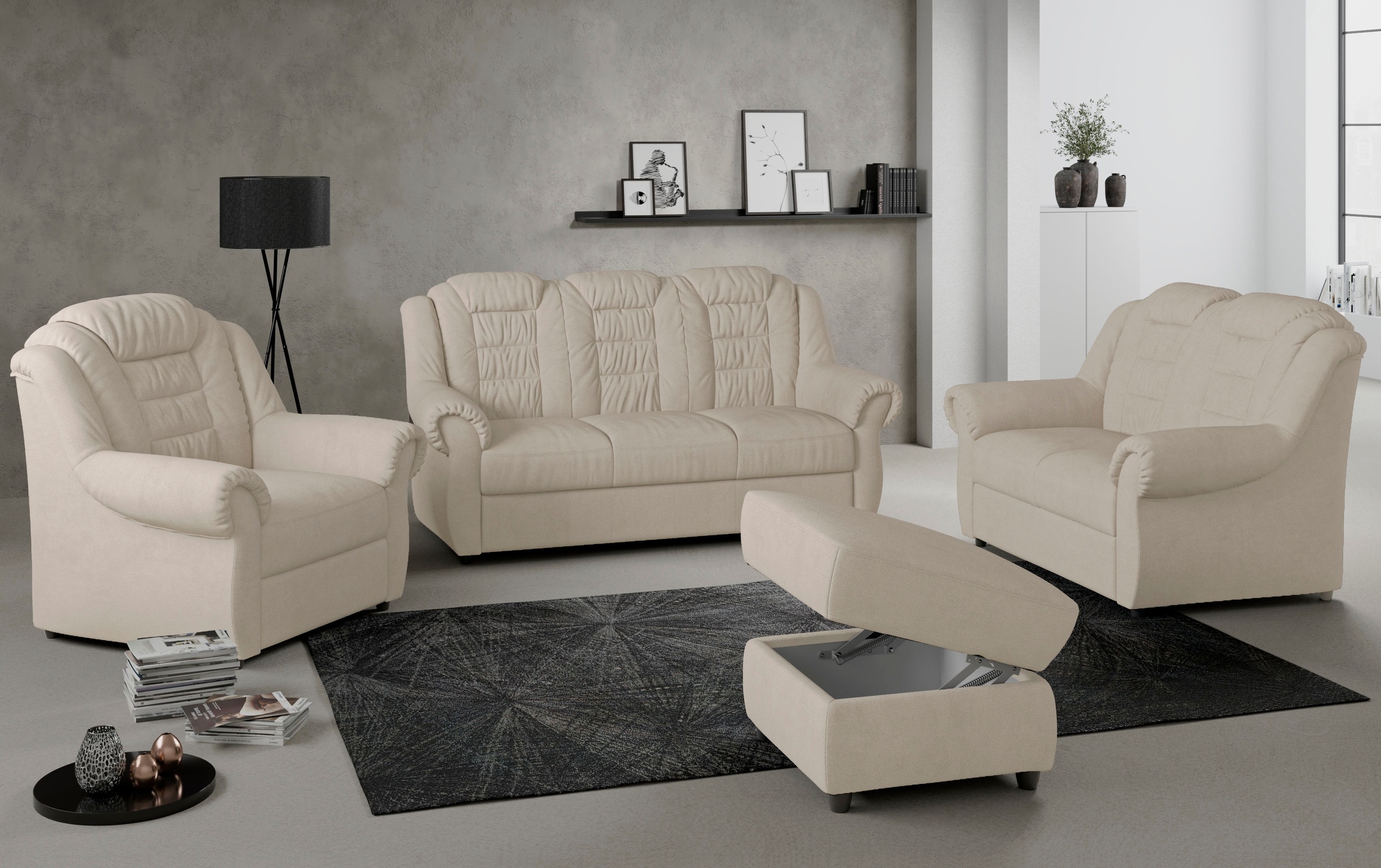 Home affaire 2-Sitzer »Boston«, mit hoher Rückenlehne in klassischem Design