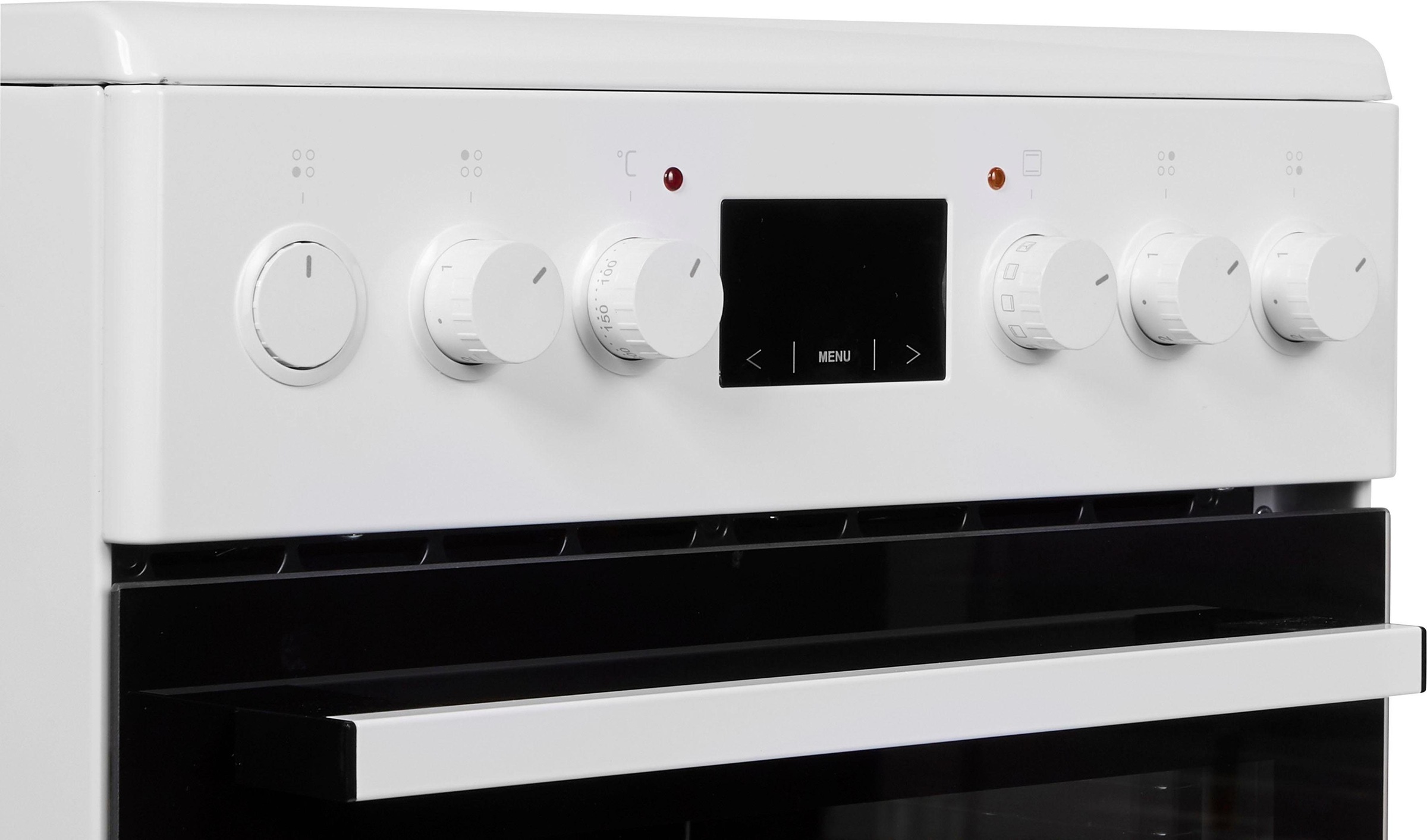 AMICA Elektro-Standherd "SHC 903 001 W", Energieeffizienz: A (A+++-D), weiß, Herdsets, Komfortables Kochen und Backen mit bequemer Handhabung 3