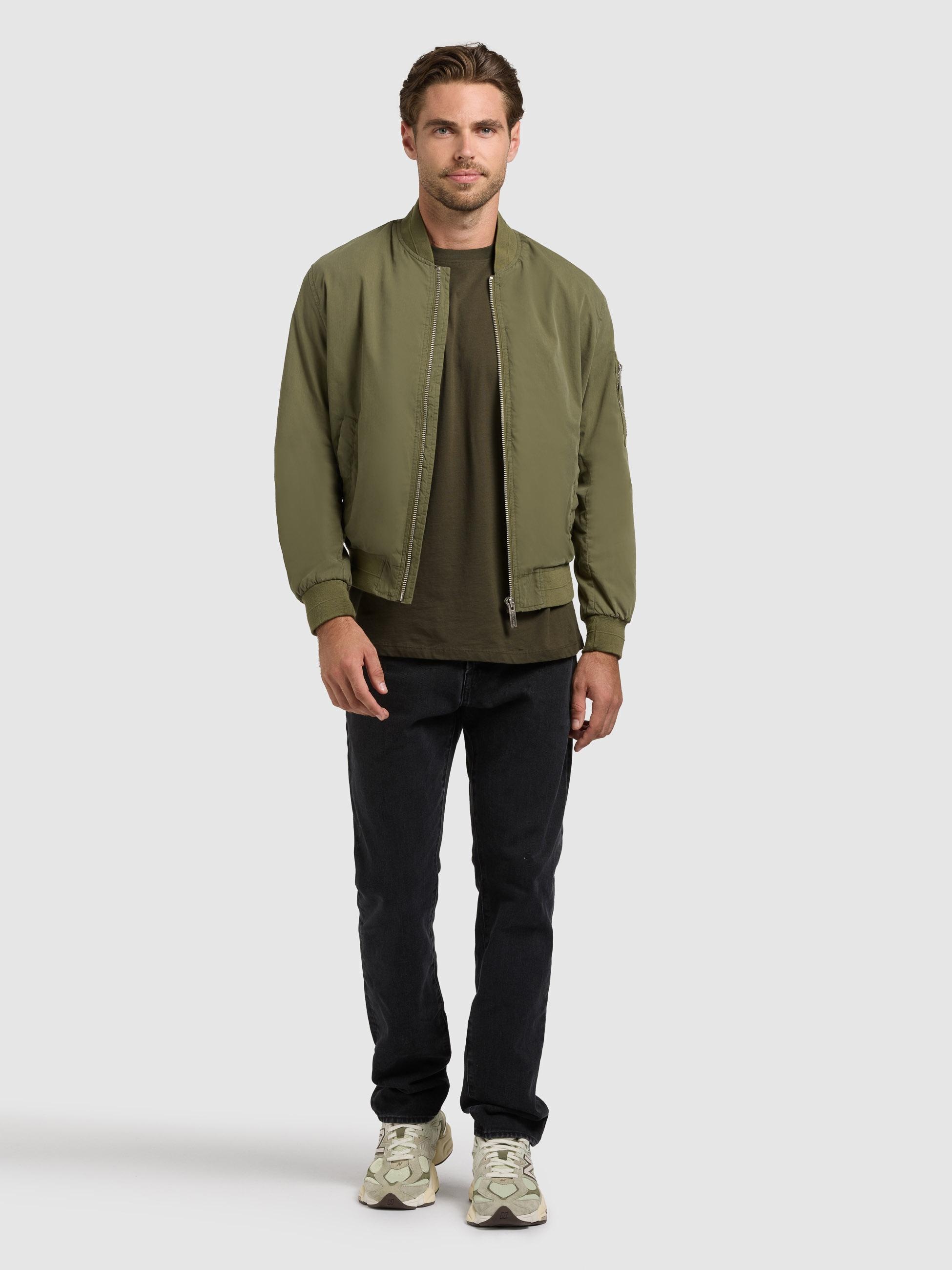 KHUJO Tawas Bomber Jacket Olive Green Size XL 3