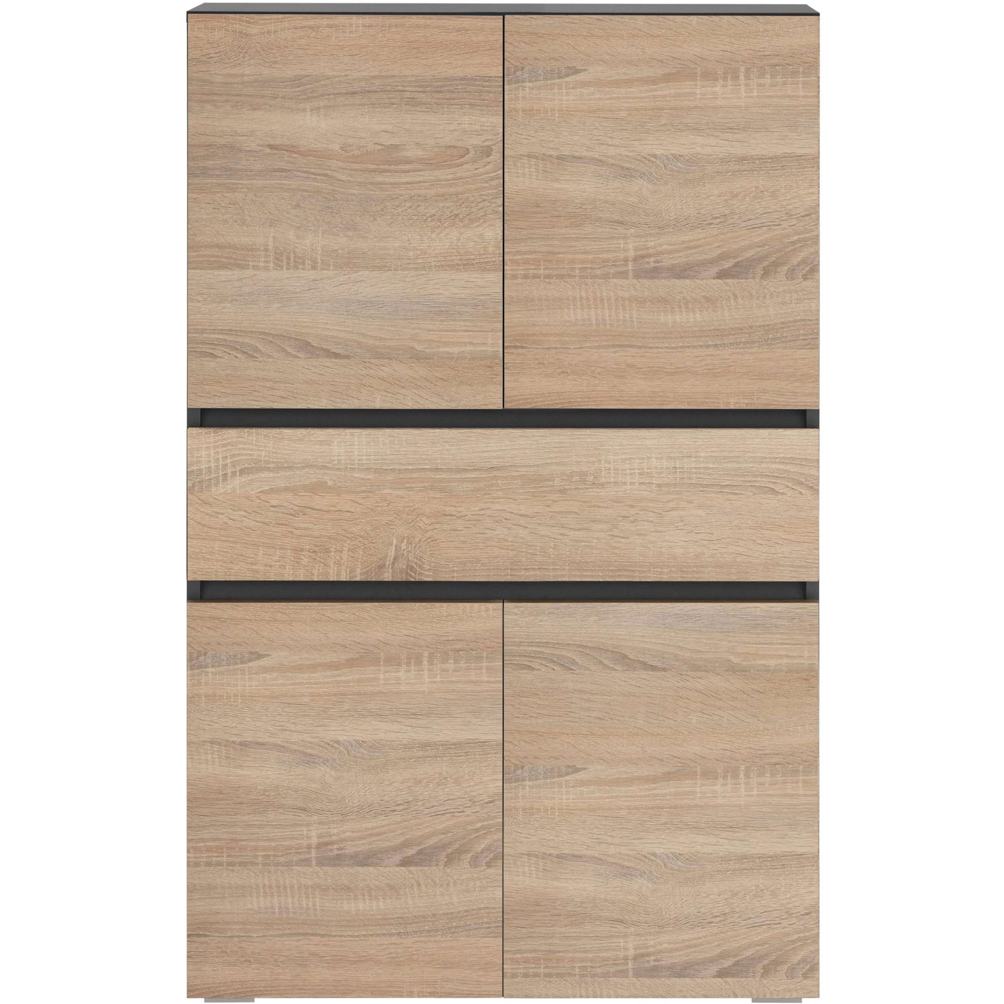 Home affaire Midischrank »Wisla«, mit 4 Türen & 1 Schublade, Breite 76 cm, Höhe 130 cm
