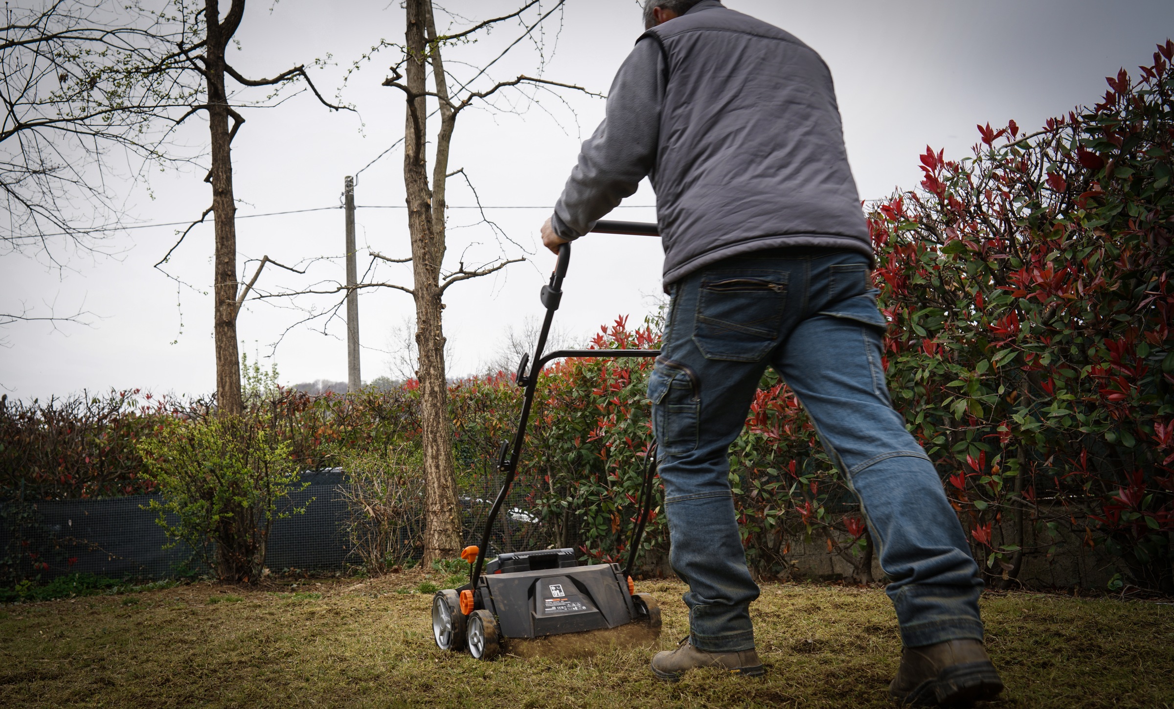 Worx Akku-Vertikutierer / Lüfter »Nitro WG855E.9«, bis zu 400 m², 4 Stufen Höhenverstellung, ohne Akku und Ladegerät