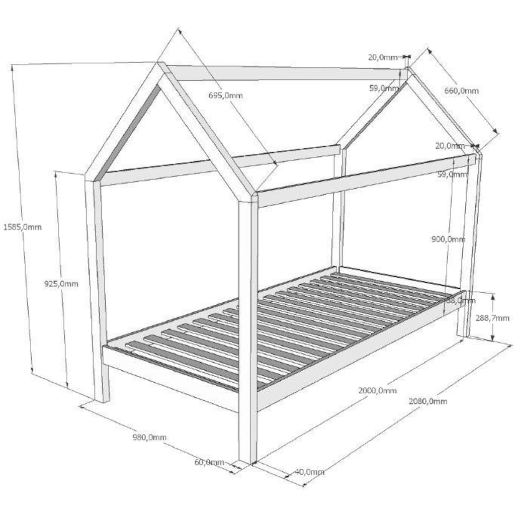 Vipack Hausbett »Dallas«