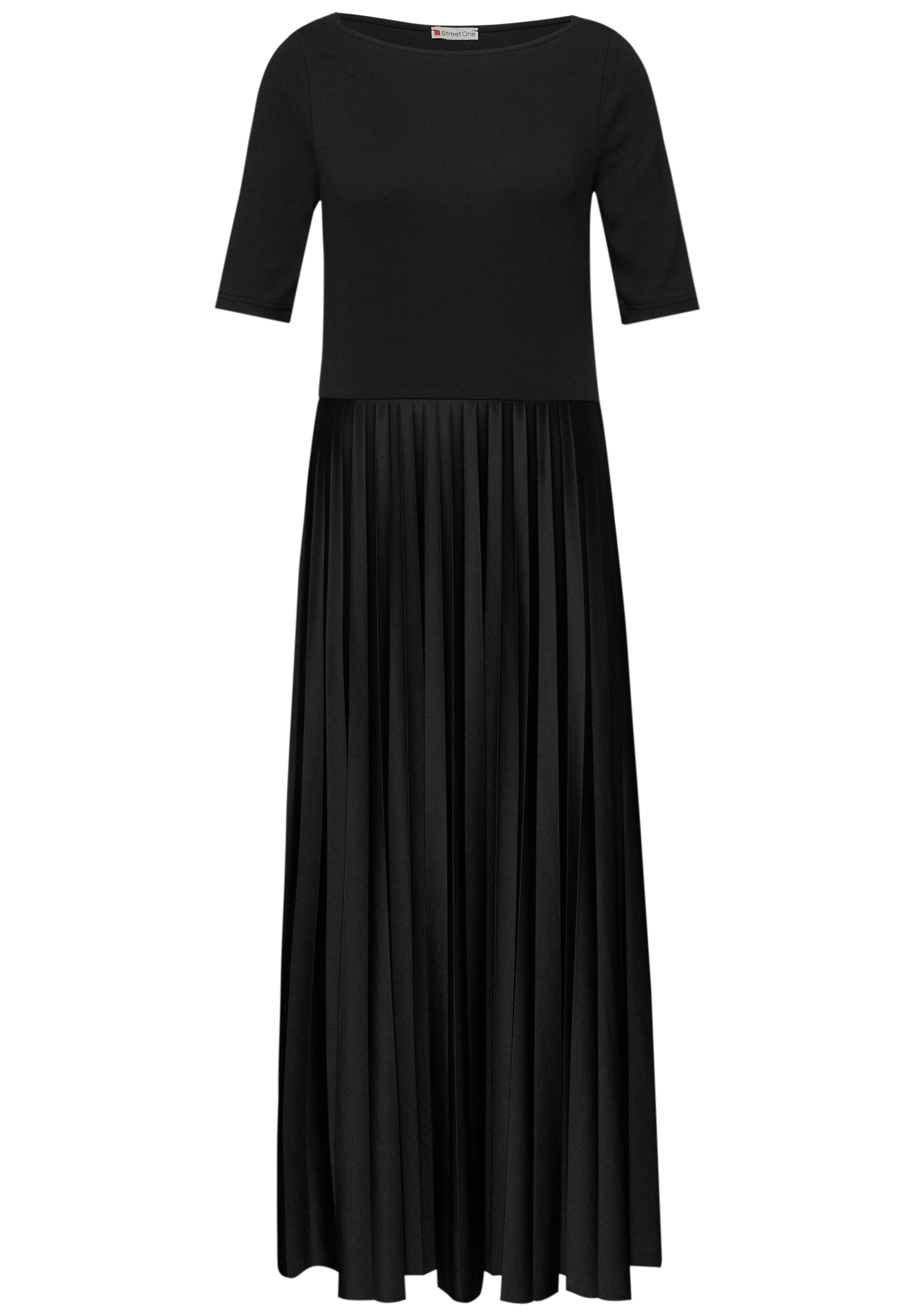 STREET ONE Midikleid Ohne Taschen mit plissiertem Rockteil