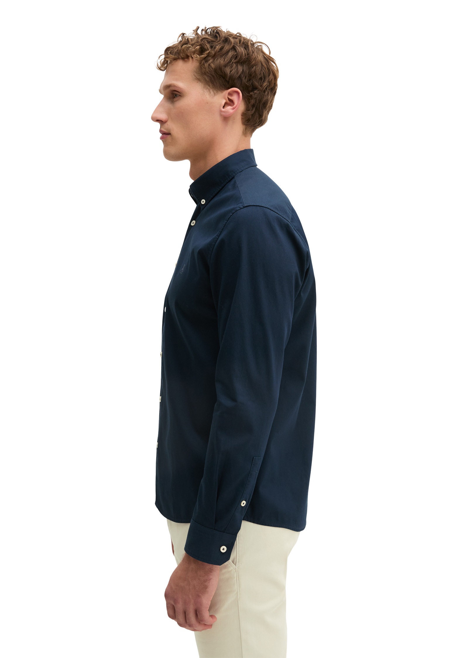 Marc OPolo Langarmhemd "aus Bio-Baumwolle" günstig online kaufen