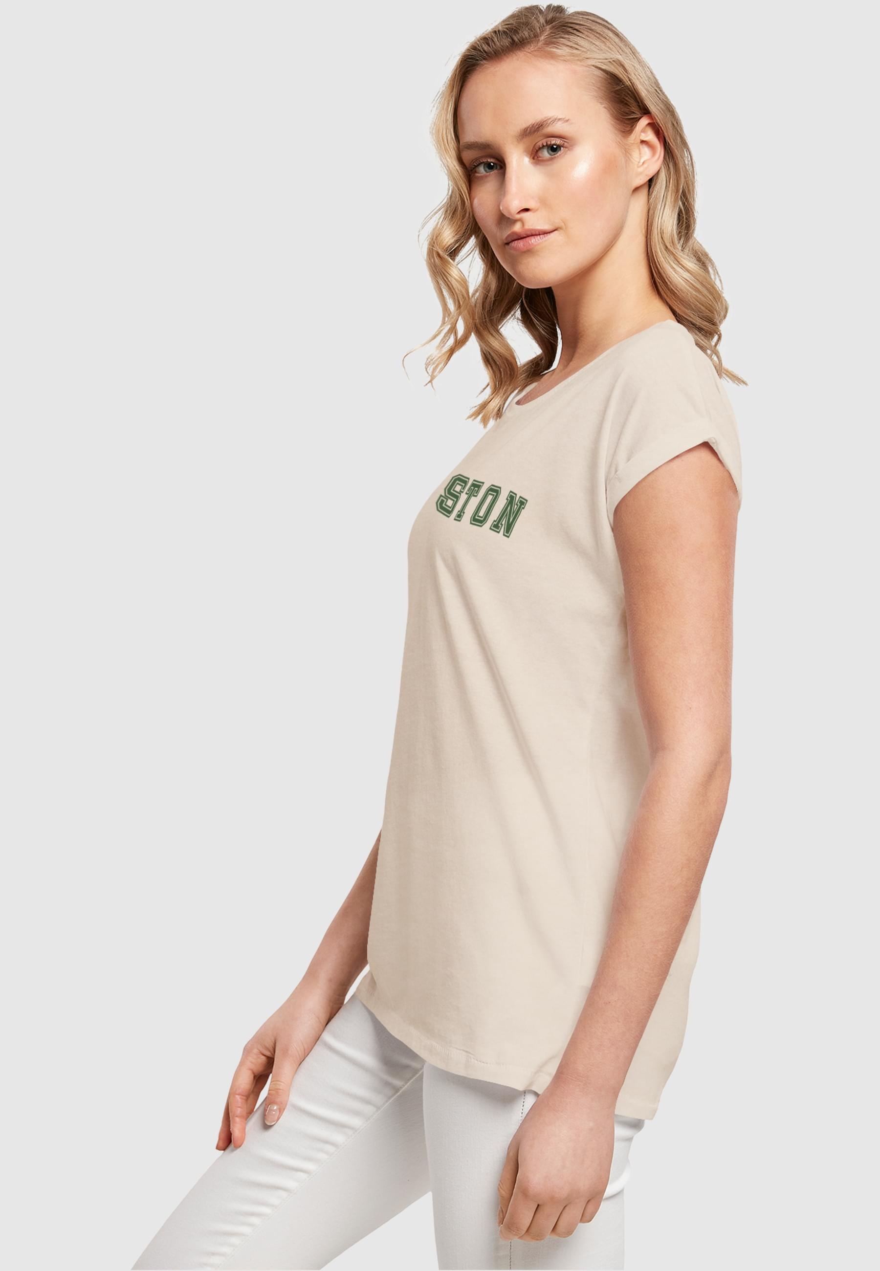 Merchcode T-Shirt »Merchcode Damen Ladies Boston Extended Shoulder Tee«, (1 tlg.)