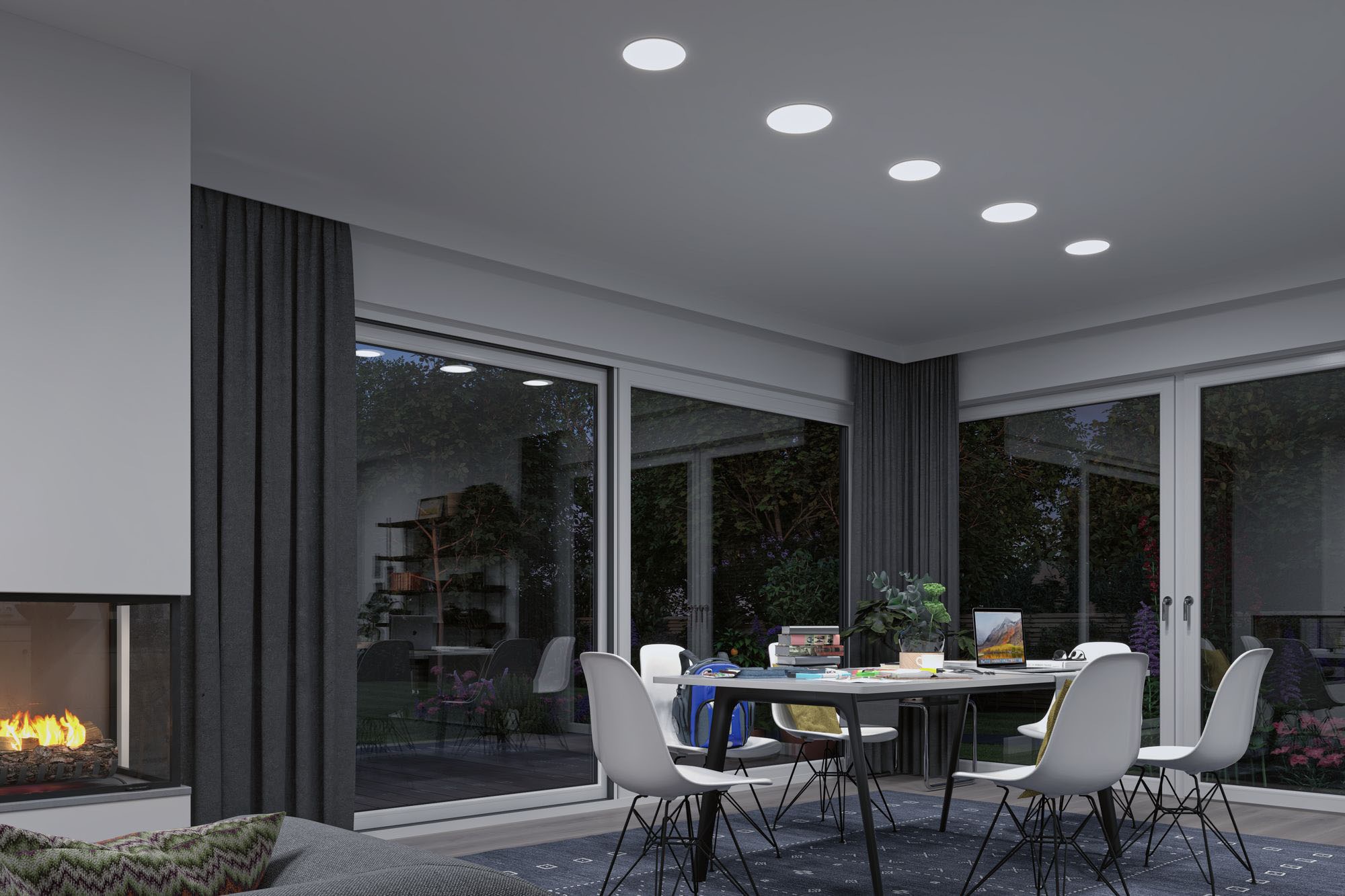 Paulmann LED Bad-Einbauleuchte »Veluna«, Schutzart IP44, 3 Lichtstimmungen möglich, Ø 21,5 cm, inkl. LED Leuchtmittel