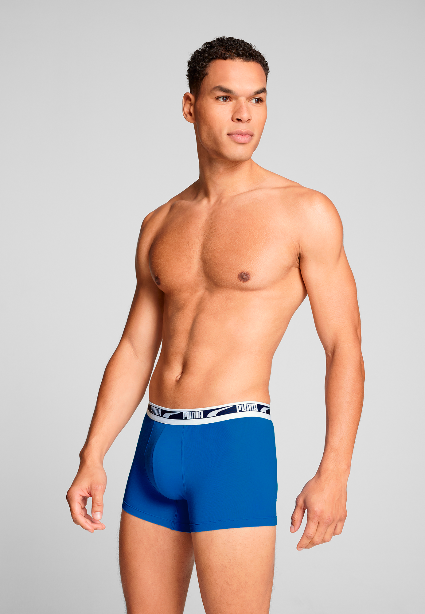 PUMA Boxershorts »PUMA MEN EVERYDAY MULTI LOGO BOXERS 2P«, (2er Pack), Komfortabler Logobund