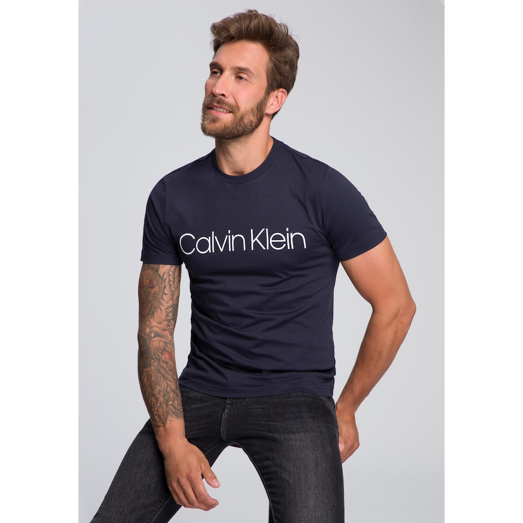 Calvin Klein T-Shirt »COTTON FRONT LOGO« mit großem Calvin Klein- Schriftzug