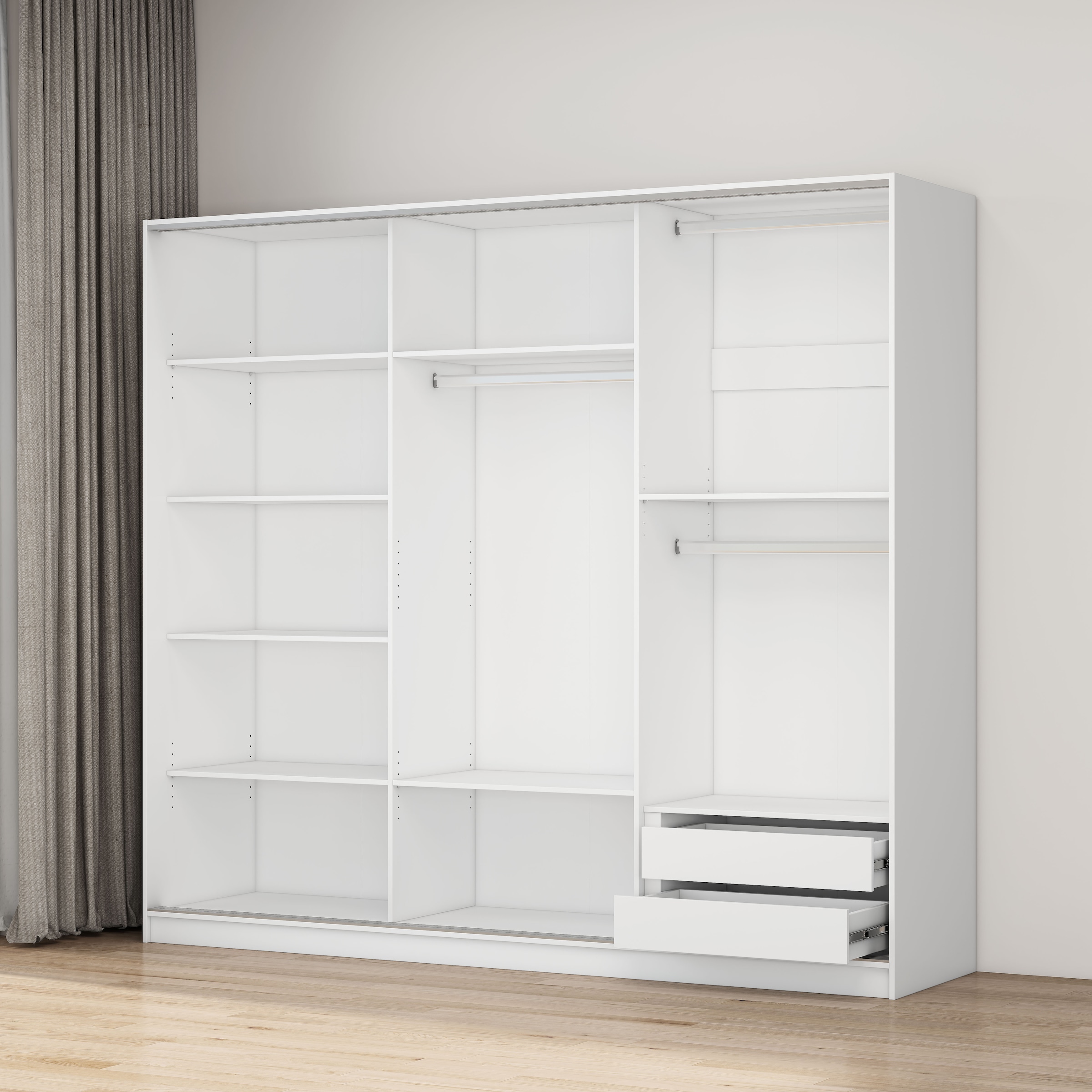OTTO home Kleiderschrank »Trento Schlafzimmerschrank mit Premium Ausstattung &  Schiebetüren« Leichtgängige Schiebetüren mit Softclose und tolle Innenaussatttung