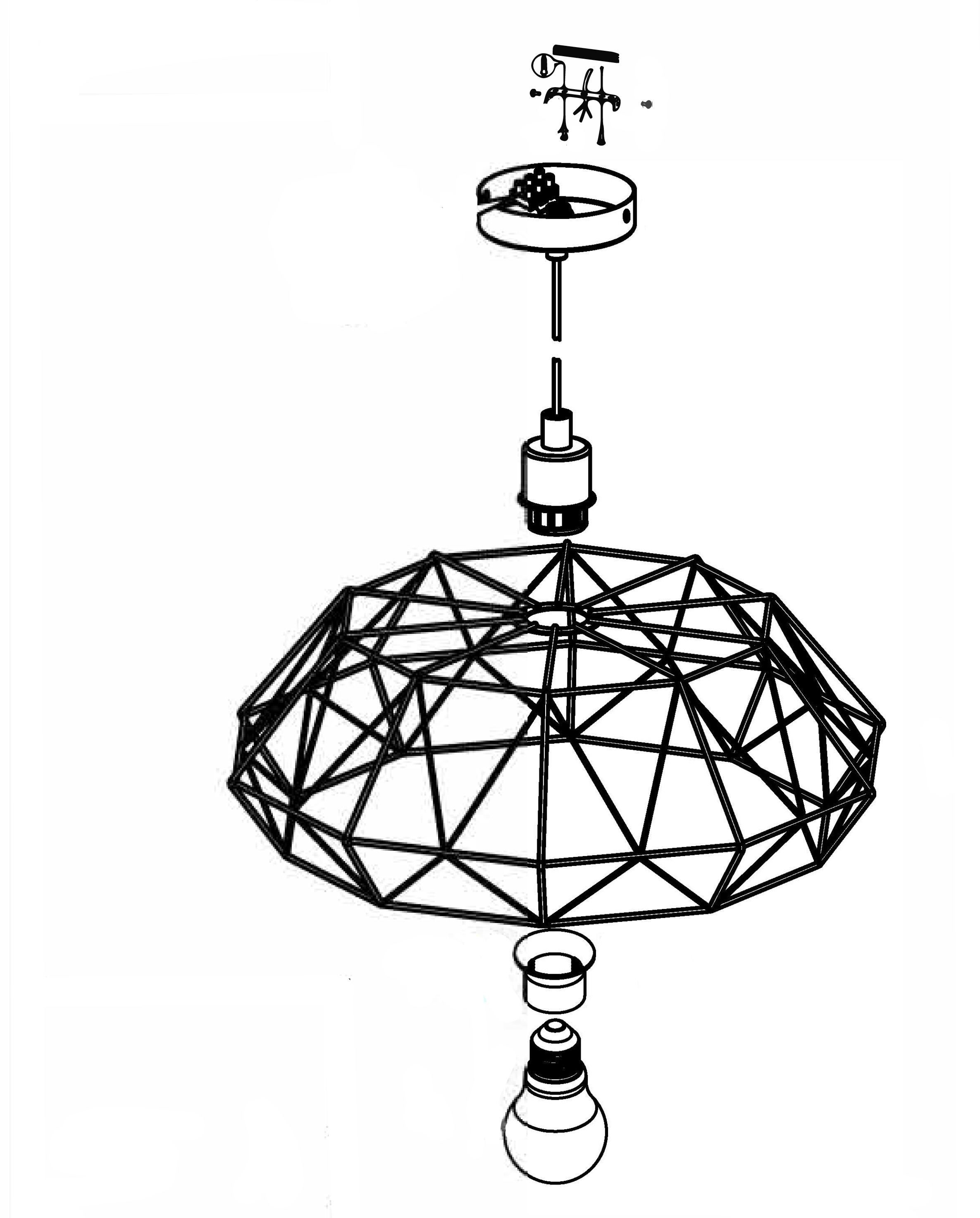 EGLO Hängeleuchte »CARLTON 2 Pendellampe, Stahl, E27, IP20, Retro, Wohnzimmerlampe, Lampe«, 1 flammig, Leuchtmittel E27 | ohne Leuchtmittel, Hängeleuchte, H110 x Ø45,5 cm, schwarz, 1X60W exkl.