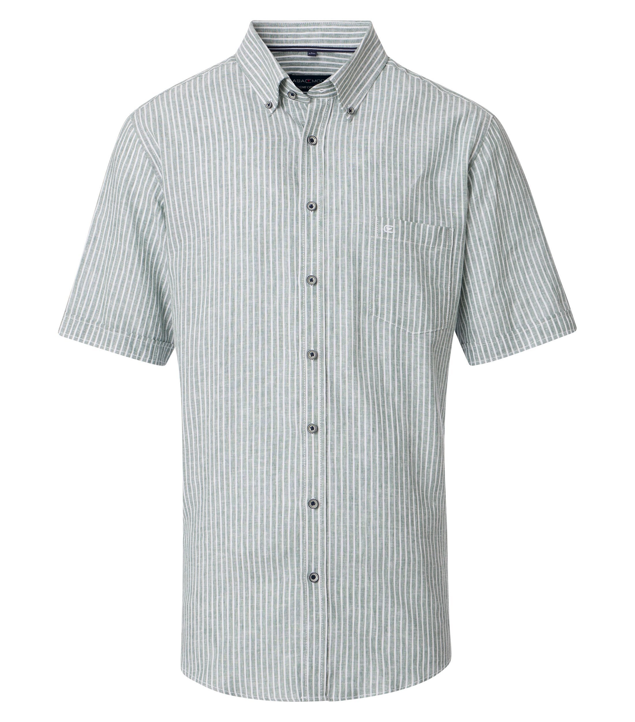 CASAMODA Kurzarmhemd "CASAMODA Leinenhemd Kurzarm gestreift" günstig online kaufen