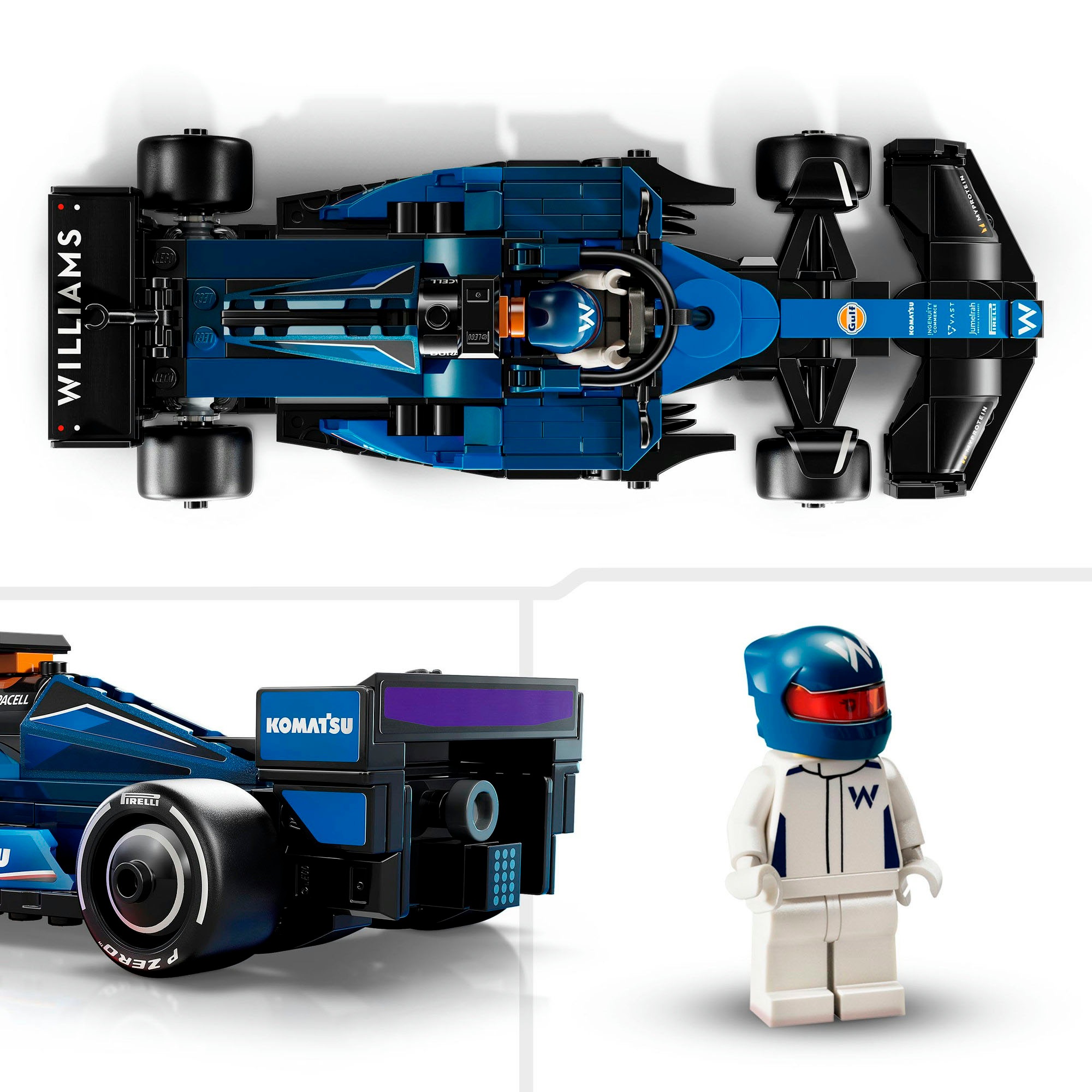 LEGO® Konstruktionsspielsteine »Williams Racing FW46 F1® Rennauto (77249), LEGO® Speed Champions«, (263 St.), Made in Europe
