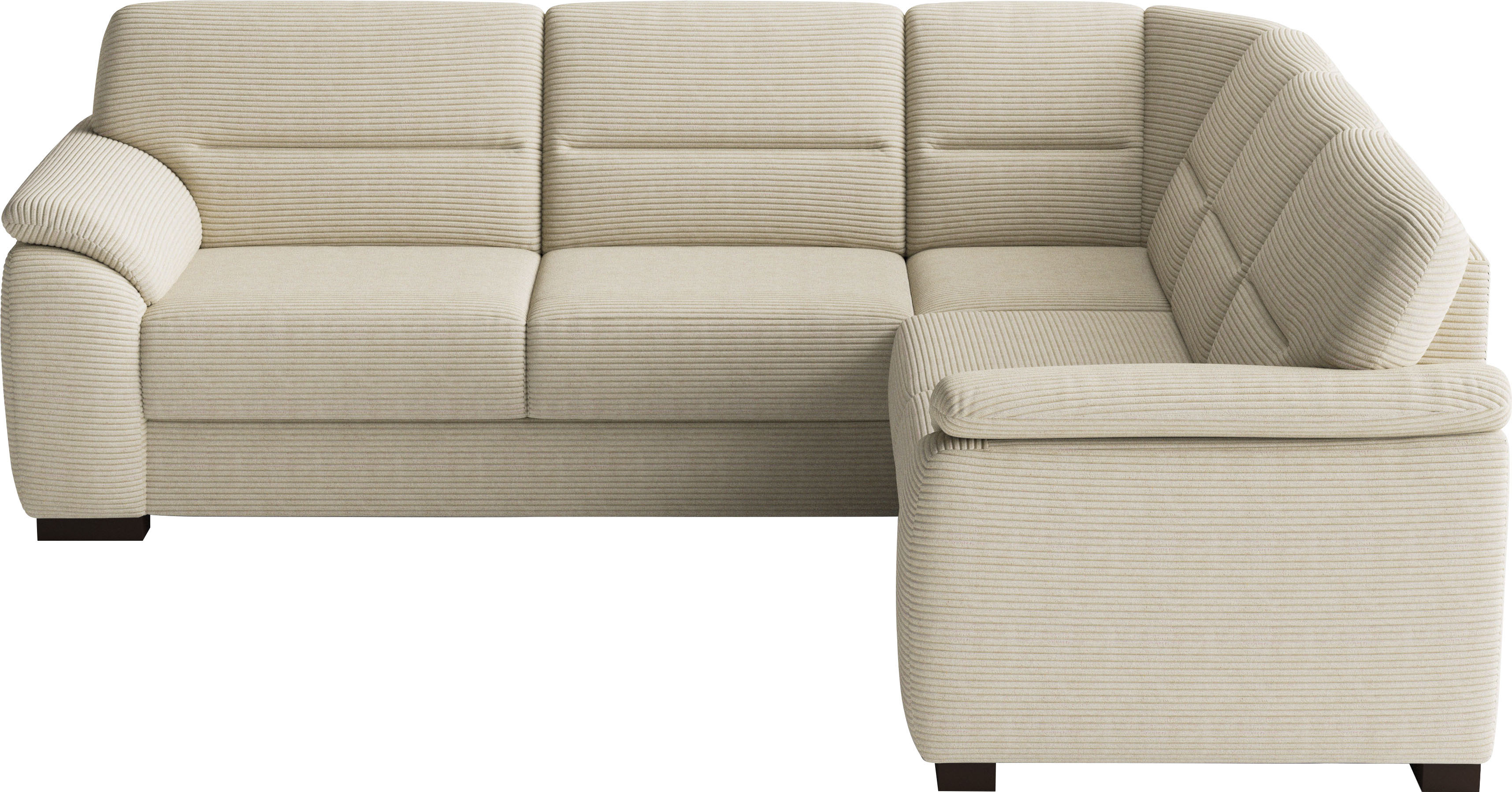 sit&more Ecksofa "Montego L-Form, B: 256 cm, große Stoffauswahl, Komfortsitzhöhe 46 cm" optional Schlaffunktion und Schubkasten mit Stauraum