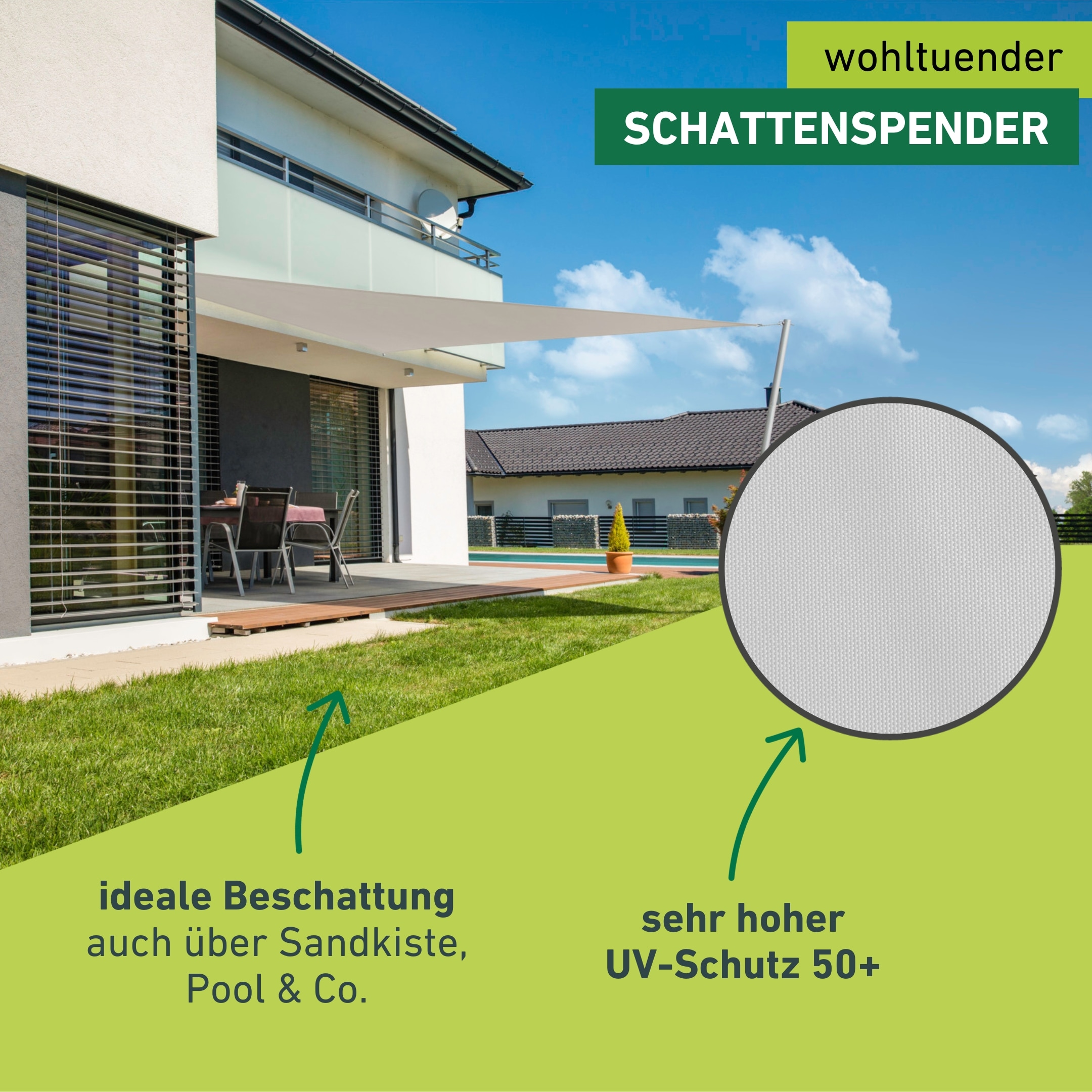 Windhager Sonnensegel »Cannes Dreieck« 3x3x3m, grau