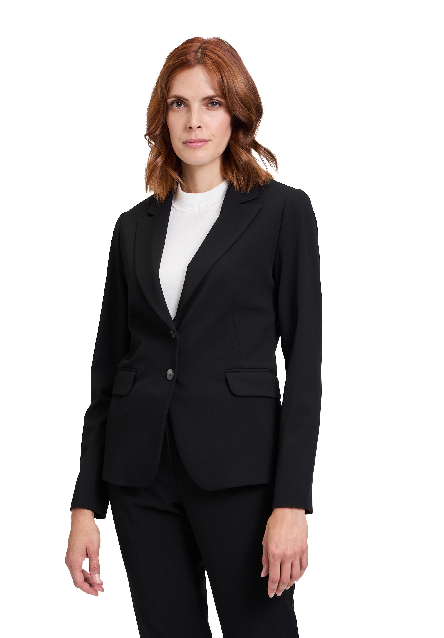 Longblazer »Betty & Co Klassischer Blazer mit Taschen«, Druckfutter