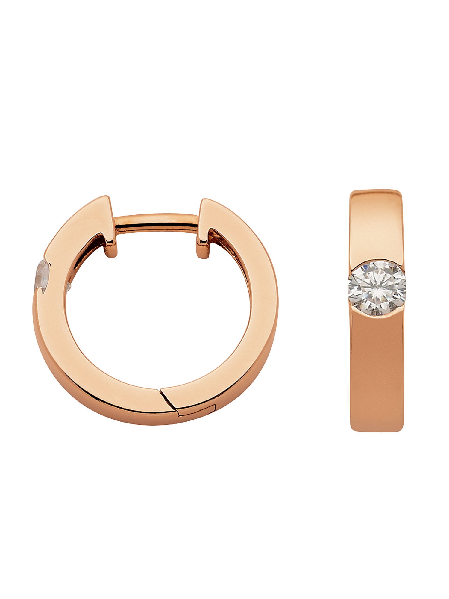 Adelia´s Paar Ohrhänger »925 Silber Ohrringe Creolen Ø 15 5 mm« mit Zirkonia Silberschmuck für Damen
