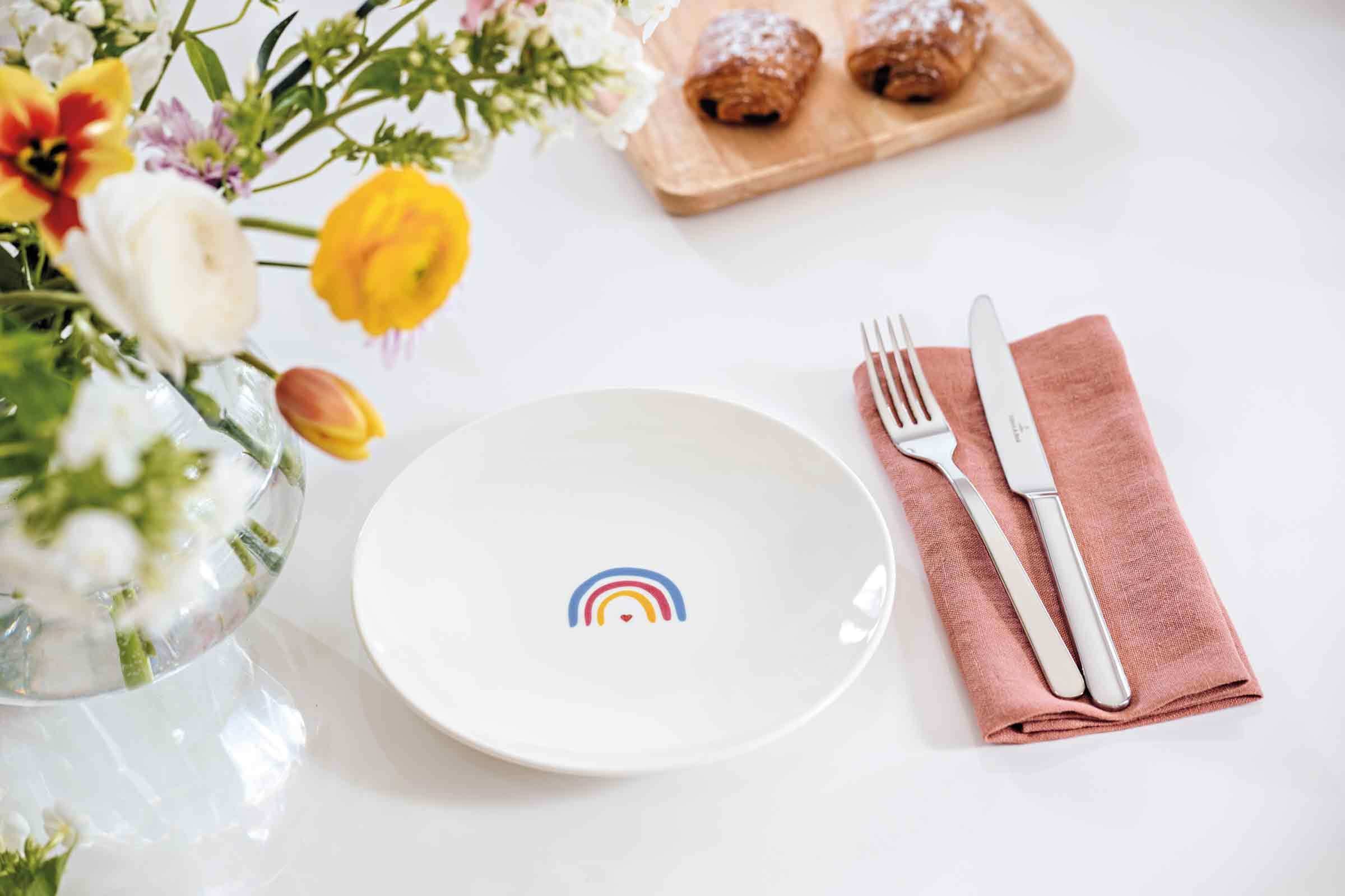 Villeroy & Boch Frühstücksteller »Frühstücksteller With Love ø 21,2 cm 5er Set bunt«