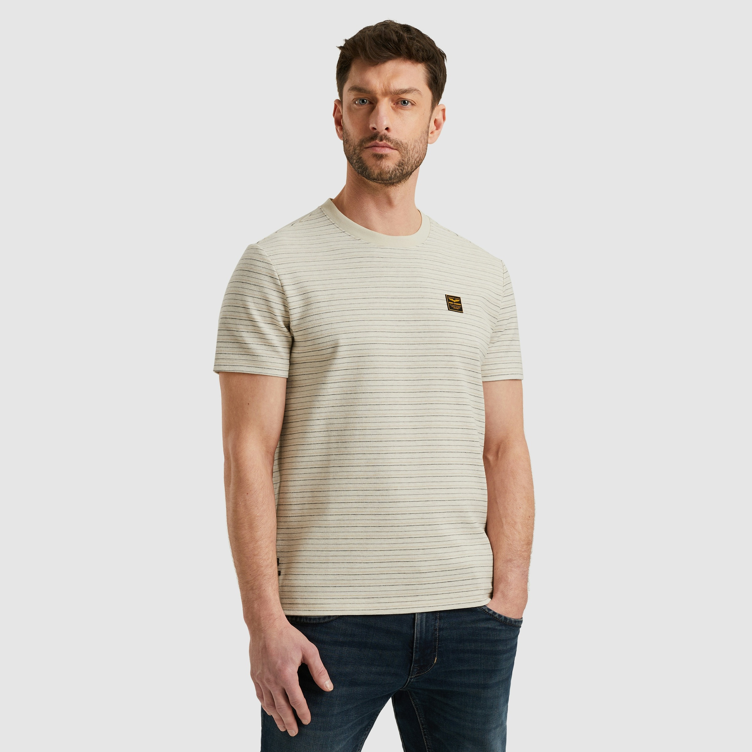 PME LEGEND T-Shirt "Short sleeve r-neck textured yd stripe", mit Streifen u günstig online kaufen