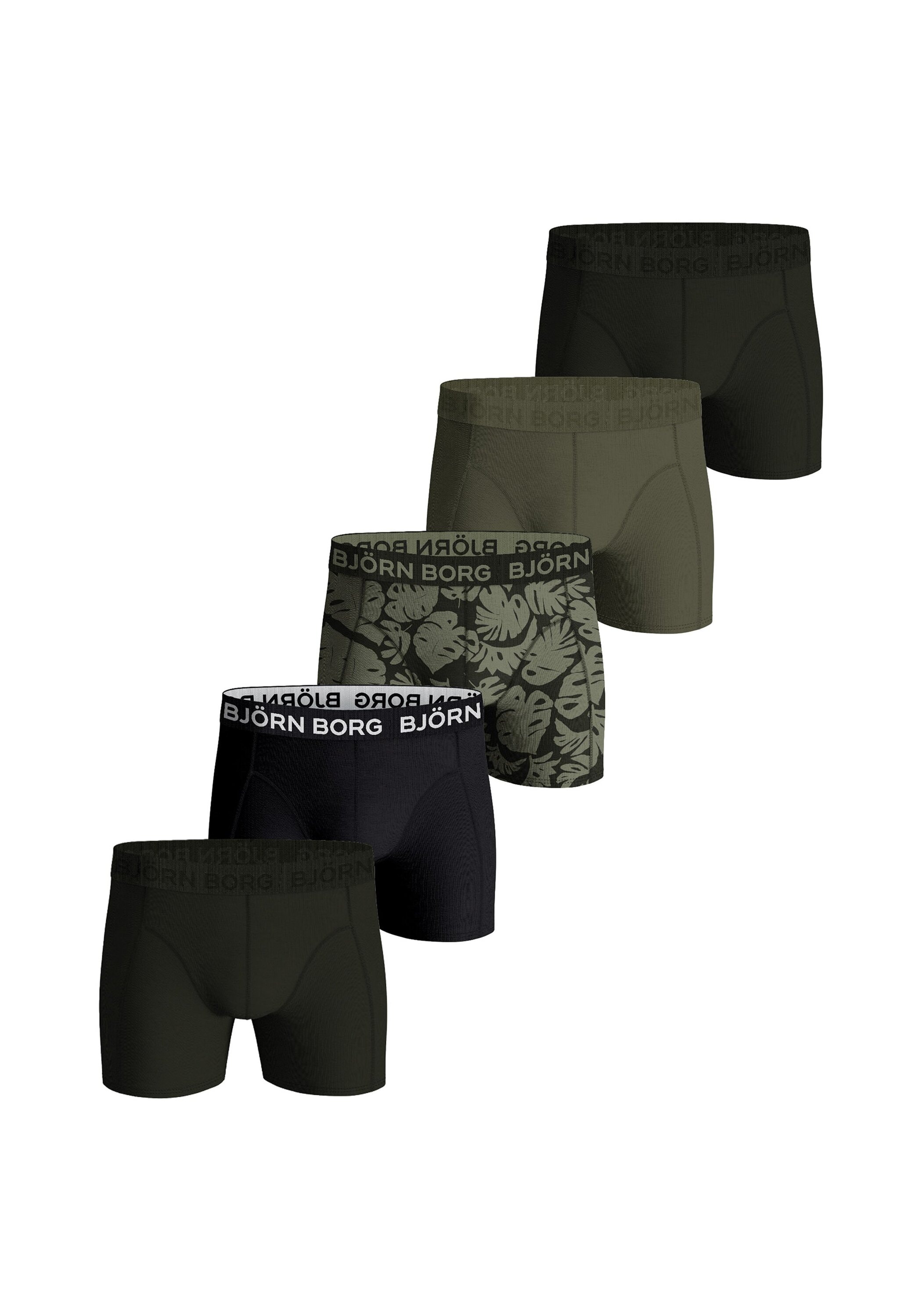 Björn Borg Boxershorts "Boxershort Cotton Stretch Trunks Big Logo 5P 5er Pa günstig online kaufen