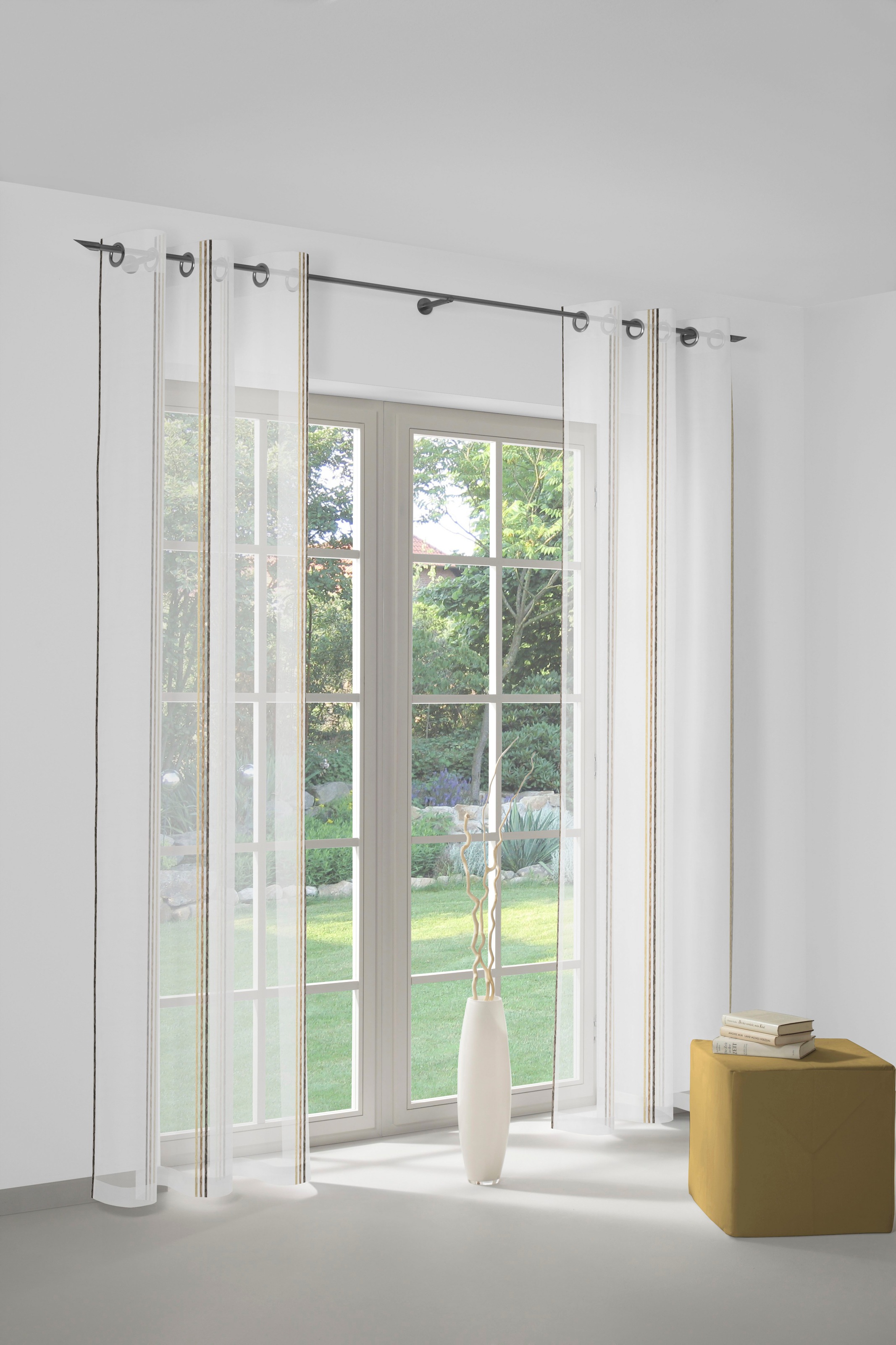 Wirth Gardine "Chloé" Ösen 1 Stk. tlg. Fertigstore mit Ösen (Ø 4 cm) nach M günstig online kaufen