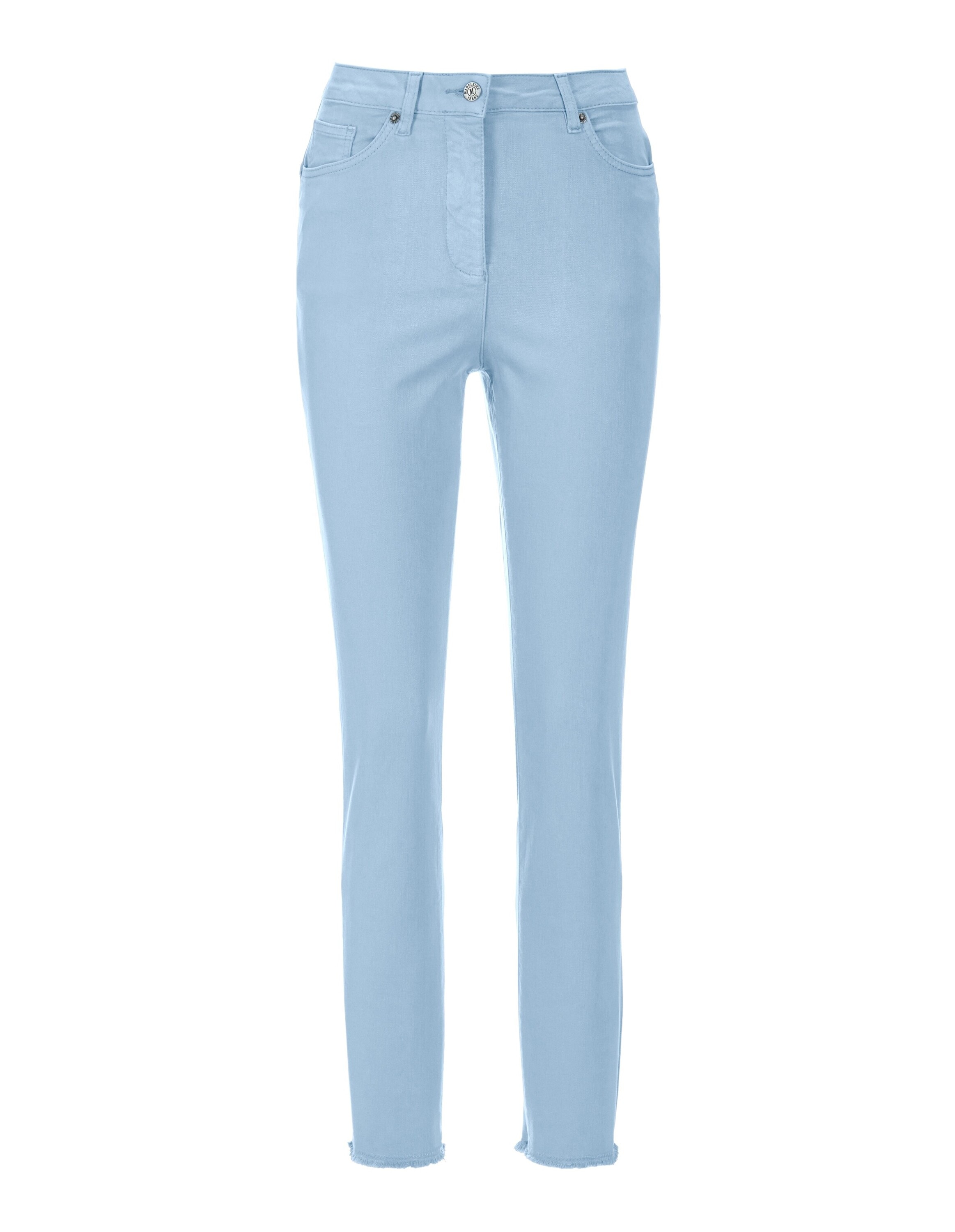MADELEINE Regular-fit-Jeans "Jeans Mid Waist Skinny-Hose mit Fransen" günstig online kaufen