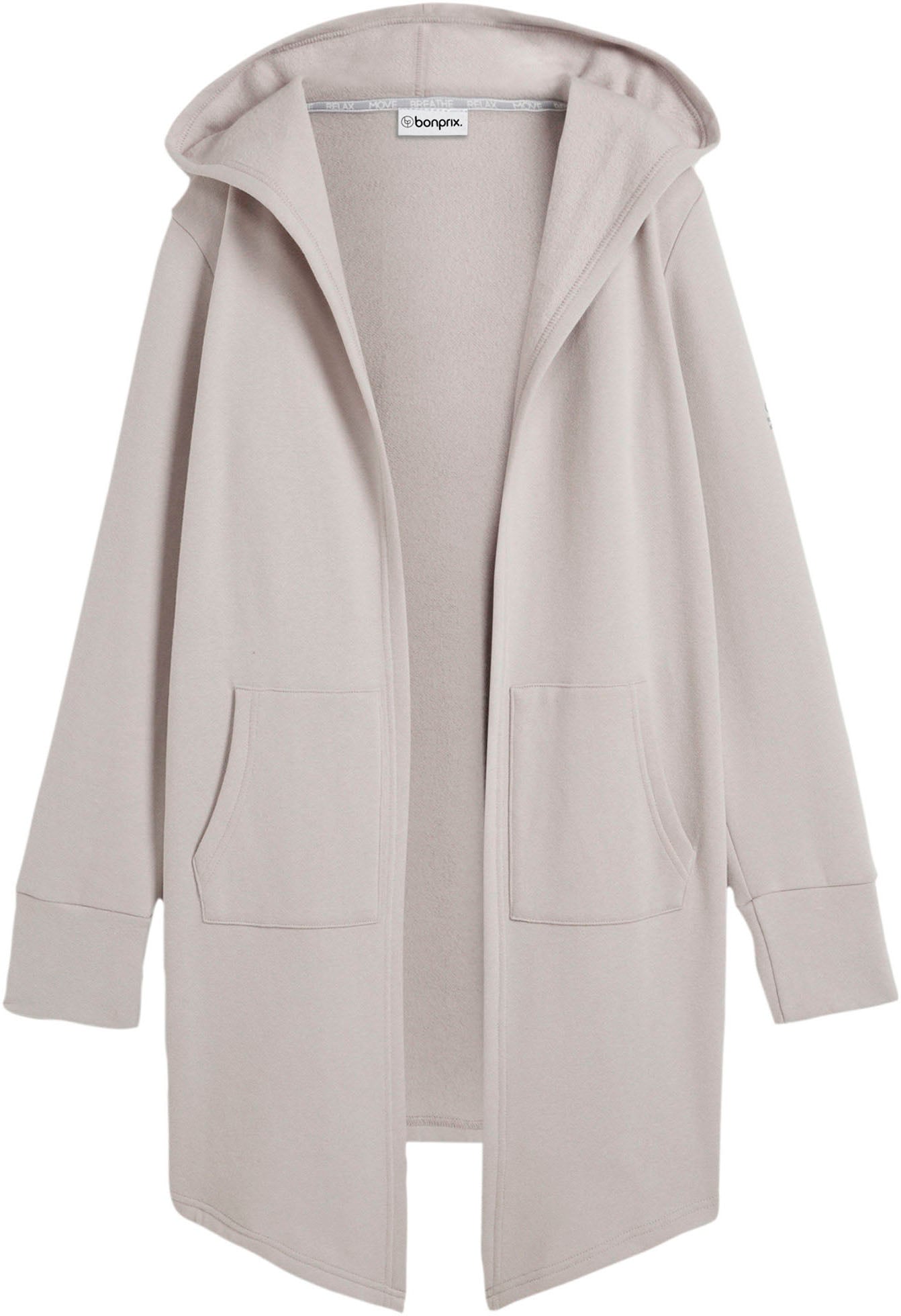 bonprix Sweatjacke "Long-Sweatjacke" mit Nahtreißverschluss, aus Baumwolle günstig online kaufen