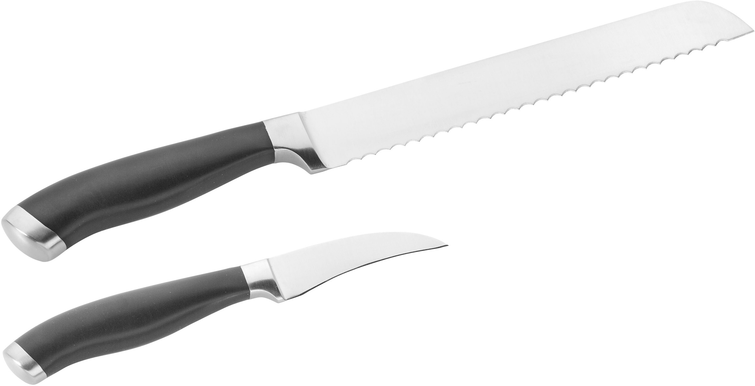 PINTINOX Messer-Set "Coltelli Professional", schwarz, Kochmesser-Sets, (Brotmesser, Gemüsemesser), Edelstahl, spülmaschinengeeignet