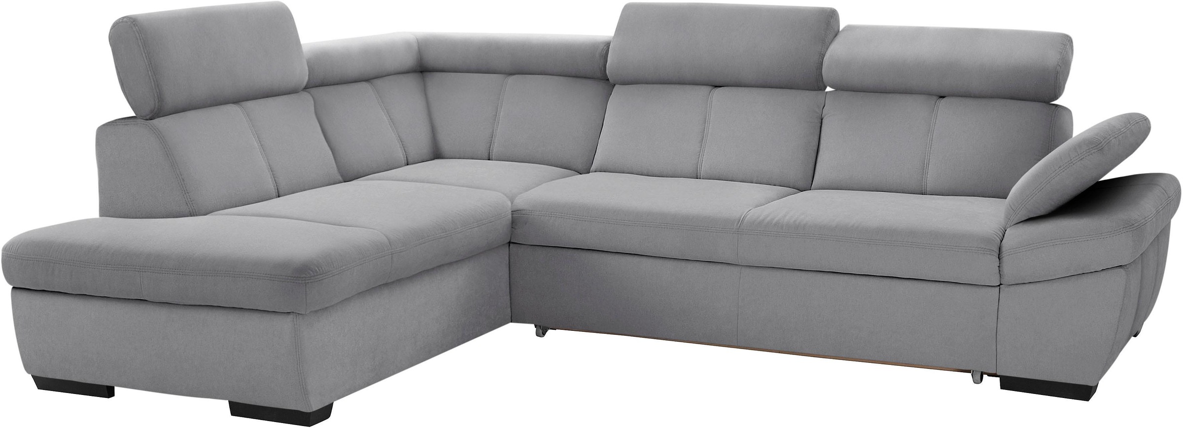 exxpo - sofa fashion Ecksofa »Salerno, klassisch modernes Funktionssofa, hoher Sitzkomfort, L-Form«, inkl. Kopf- und Armteilverstellung, wahlweise mit Bettfunktion