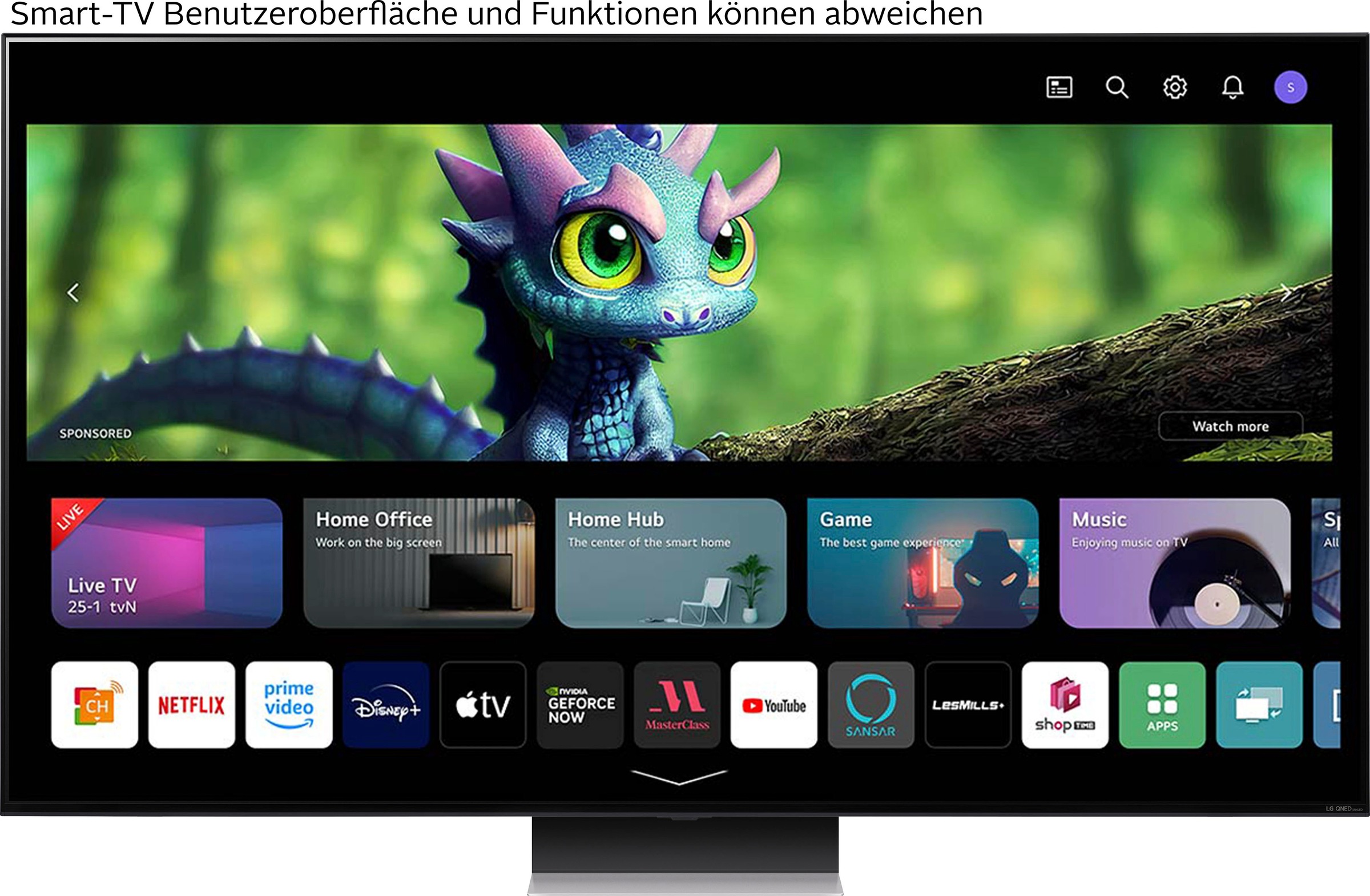 LG QNED-Fernseher »65QNED866RE«, 4K Ultra HD, Smart-TV, QNED MiniLED, bis zu 120Hz, α7 Gen6 4K AI-Prozessor, HDMI 2.1