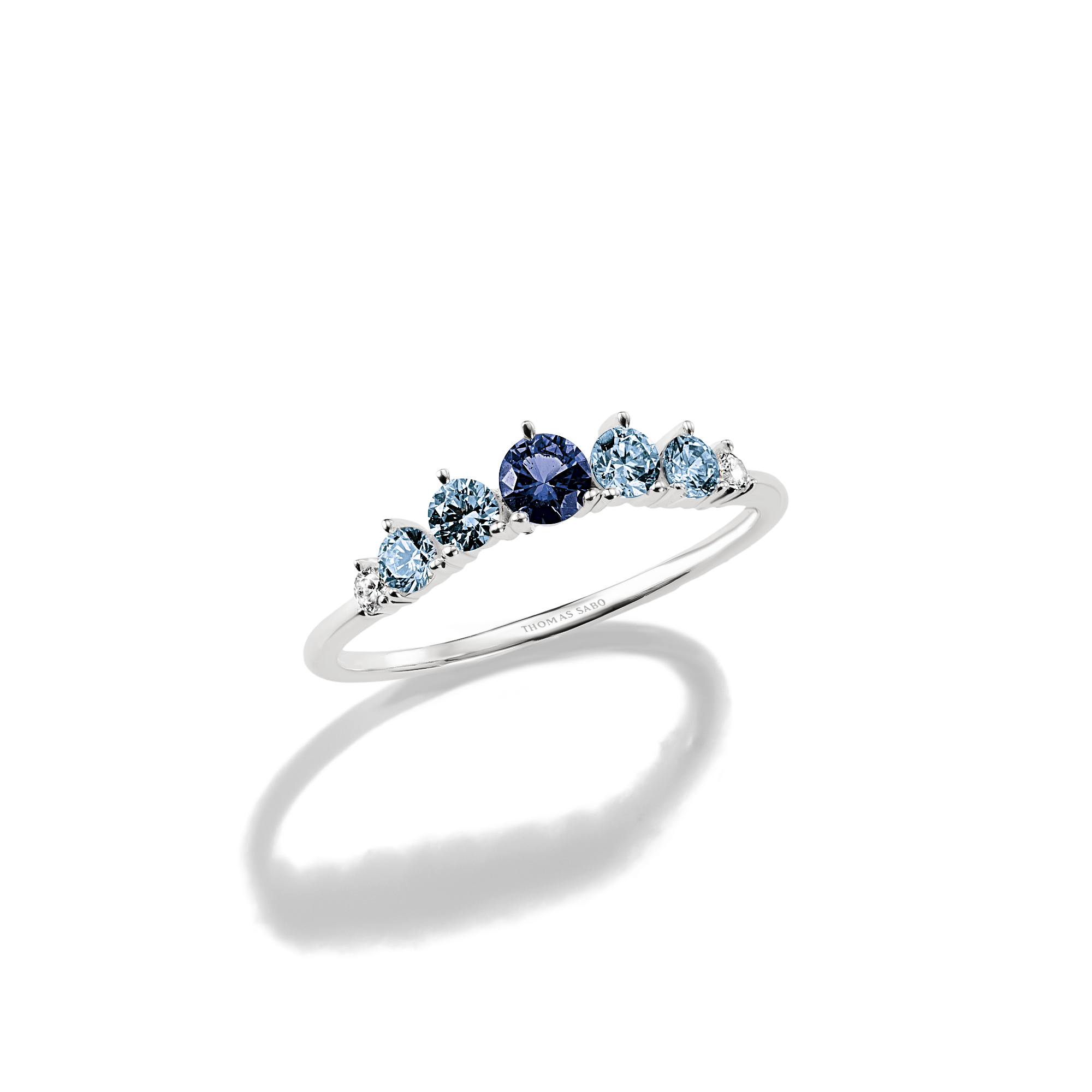 THOMAS SABO Fingerring »Midnight Sky Ring Silber« mit Zirkonia (synth.), Glas-Keramik Stein
