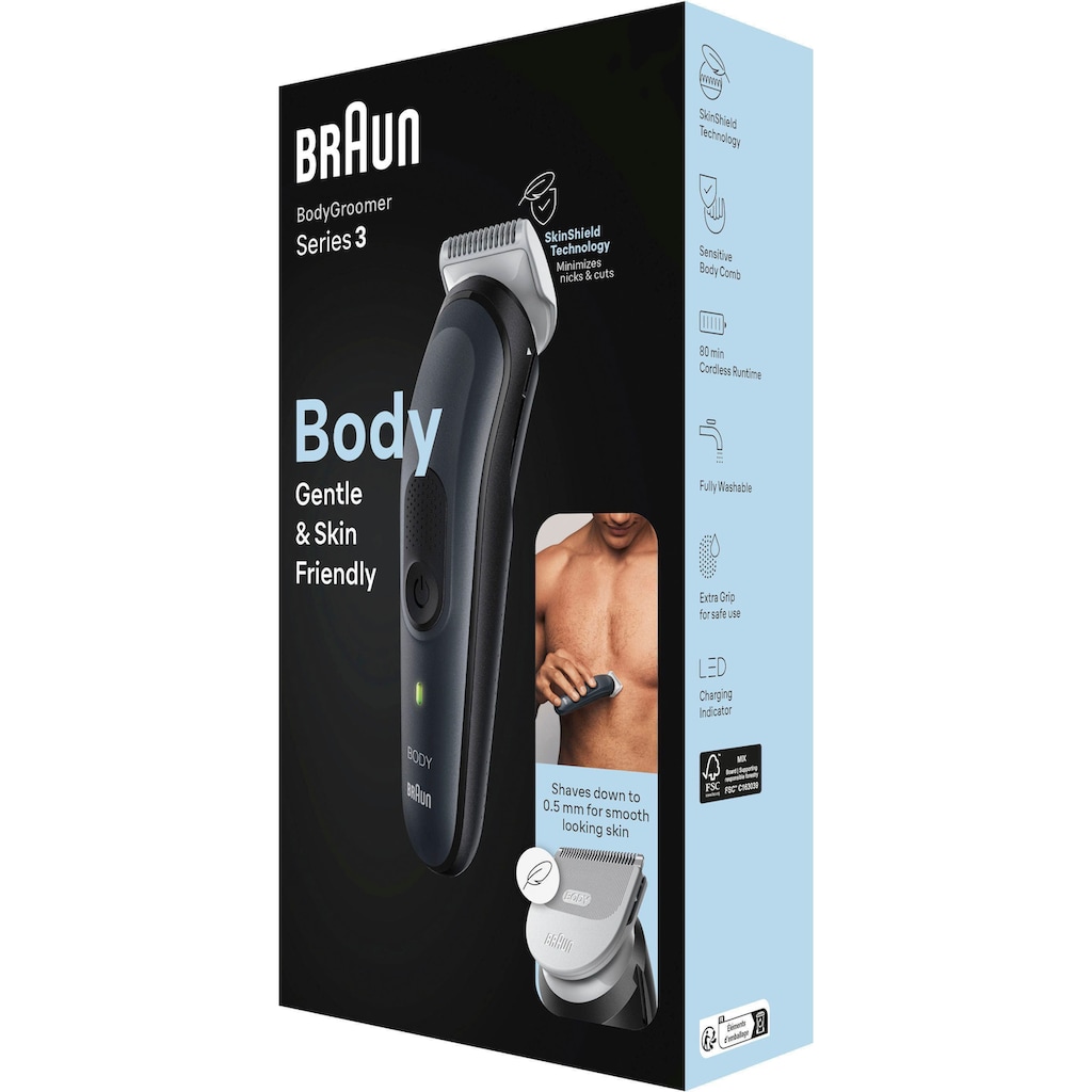 Braun Haarschneider »Bodygroomer BG3340«, 3 Aufsätze