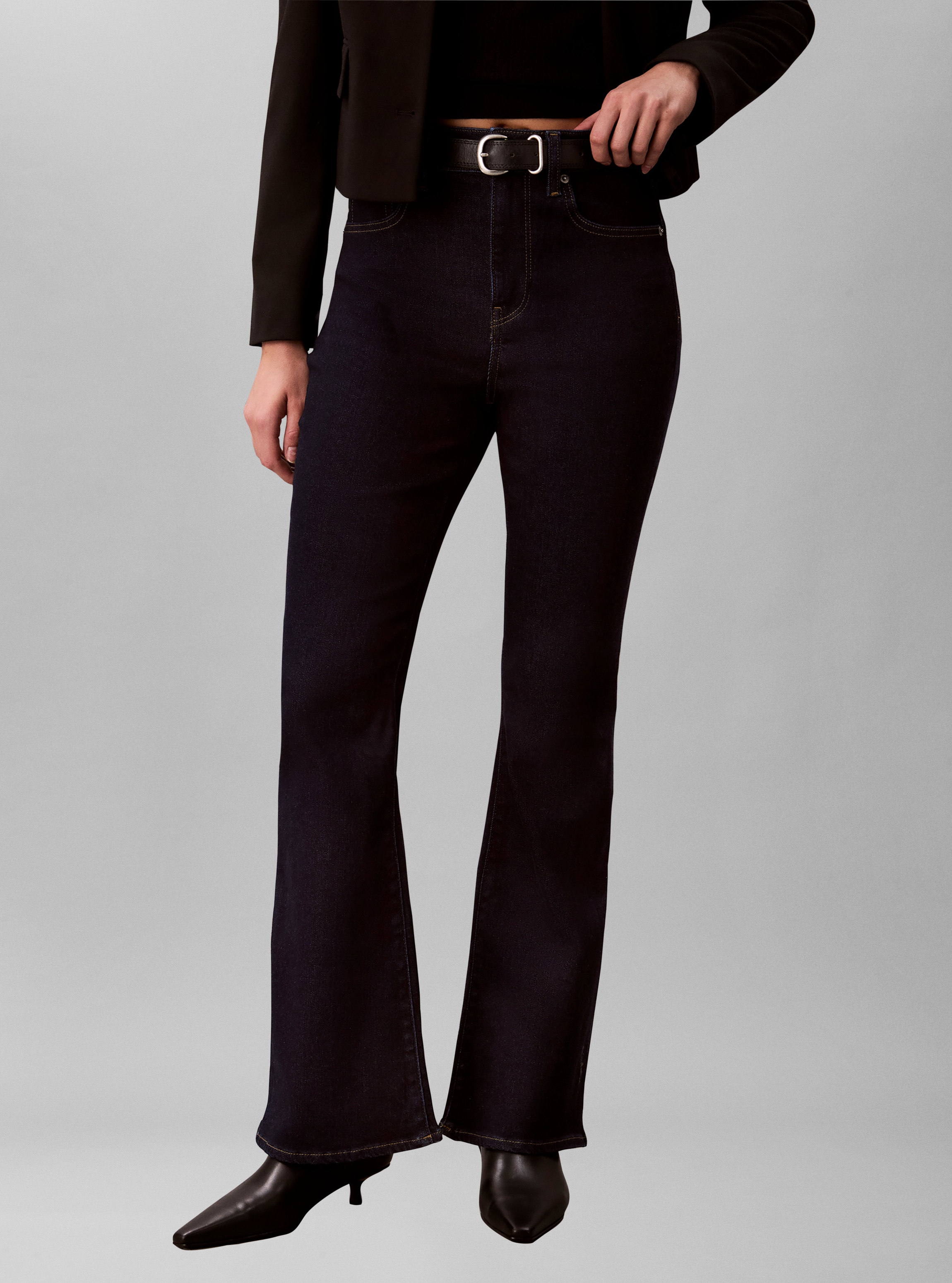Calvin Klein Jeans Schlagjeans "HIGH RISE FLARE CK CLASSIC RINSE" Regular fit mit ausgestelltem Bein