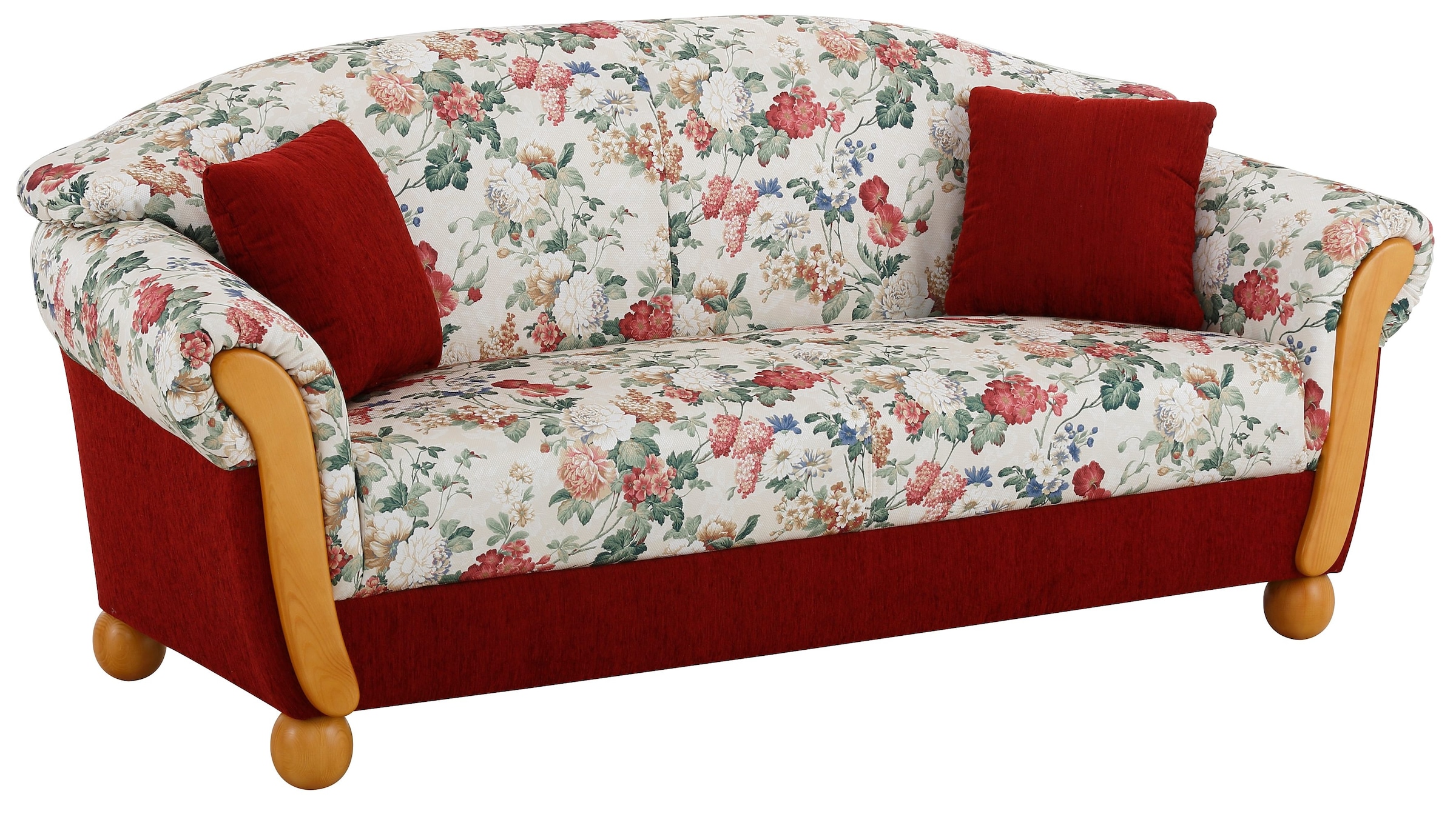Home affaire 3-Sitzer "Milano, bequemes Sofa mit geschwungenen Armlehnen, L günstig online kaufen
