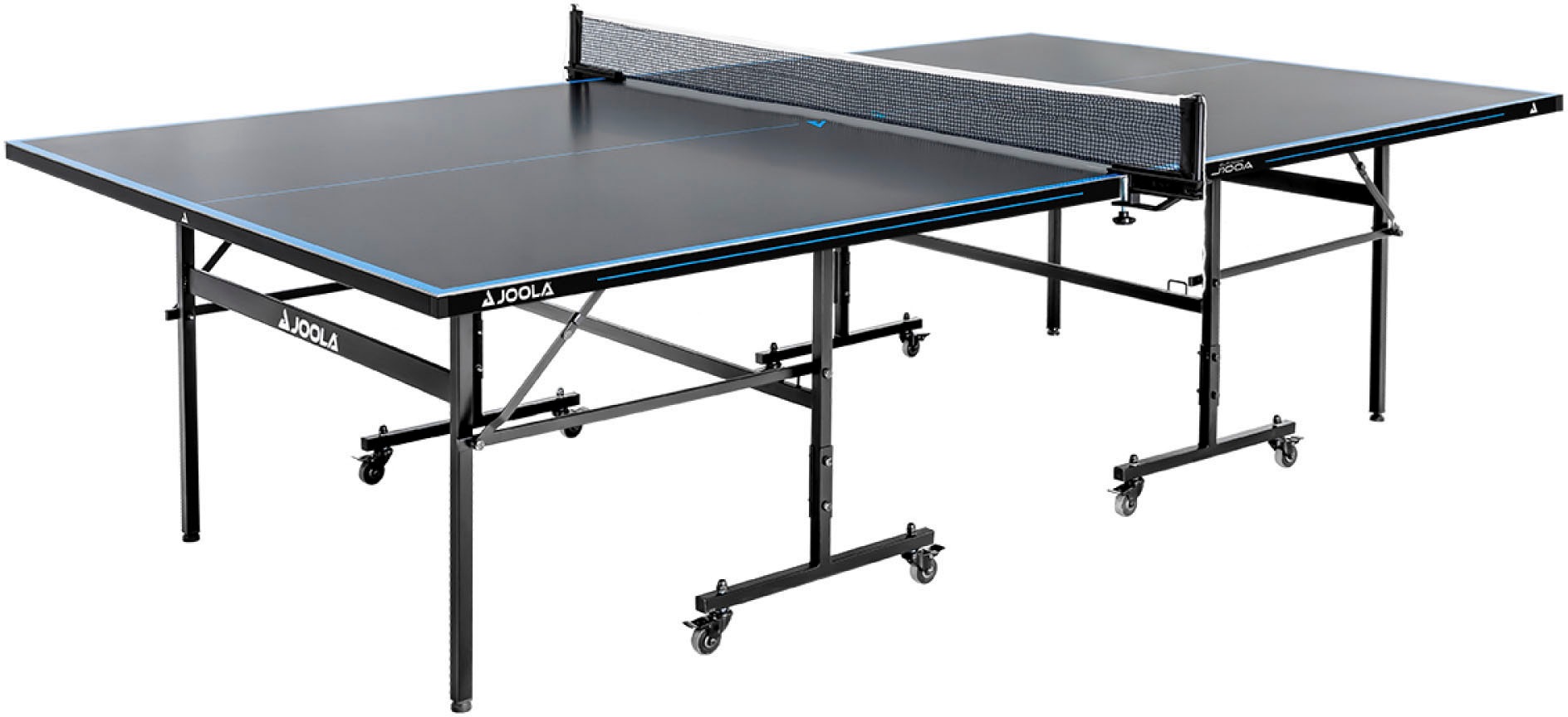 JOOLA Tischtennisplatte "Outdoor J100A", B:76cm H:152,5cm L:274cm, grau, Tischtennisplatten, wetterfest, klappbares Untergestell, inkl. Netz