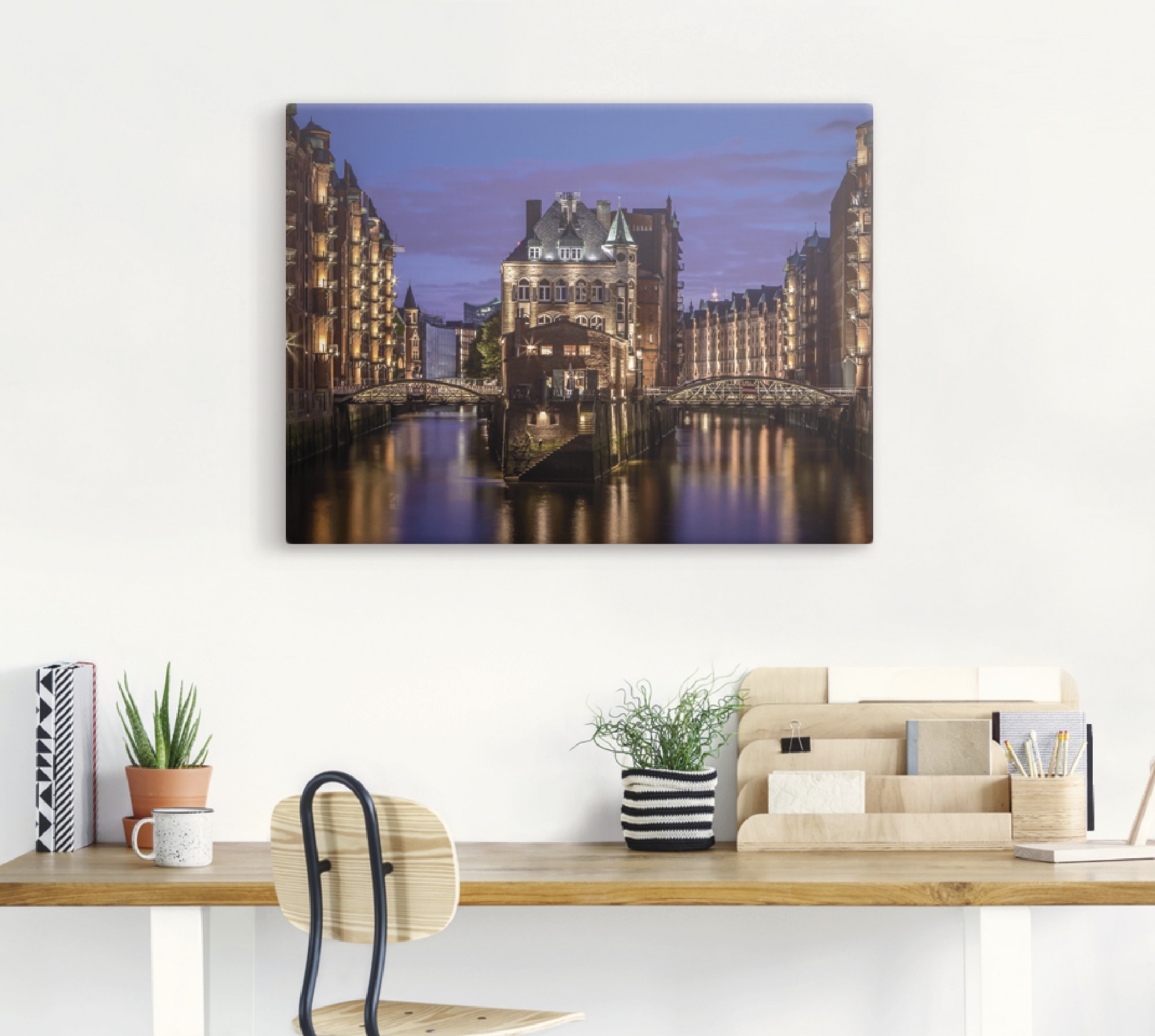 Artland Wandbild »Wasserschloss Hamburg«, Deutschland, (1 St.), als Alubild, Leinwandbild, Wandaufkleber oder Poster in versch. Größen