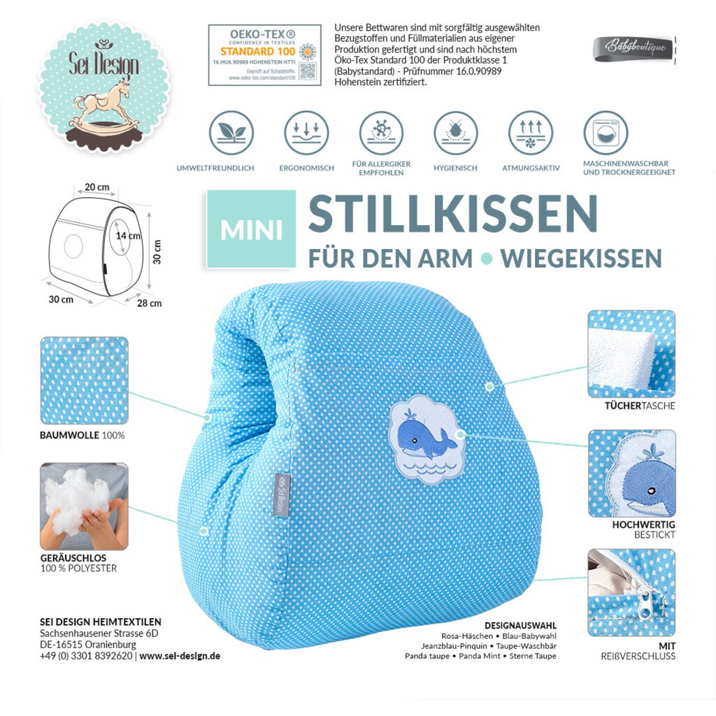 SEI Design Stillkissen »Blau Wal«, (1 tlg.)