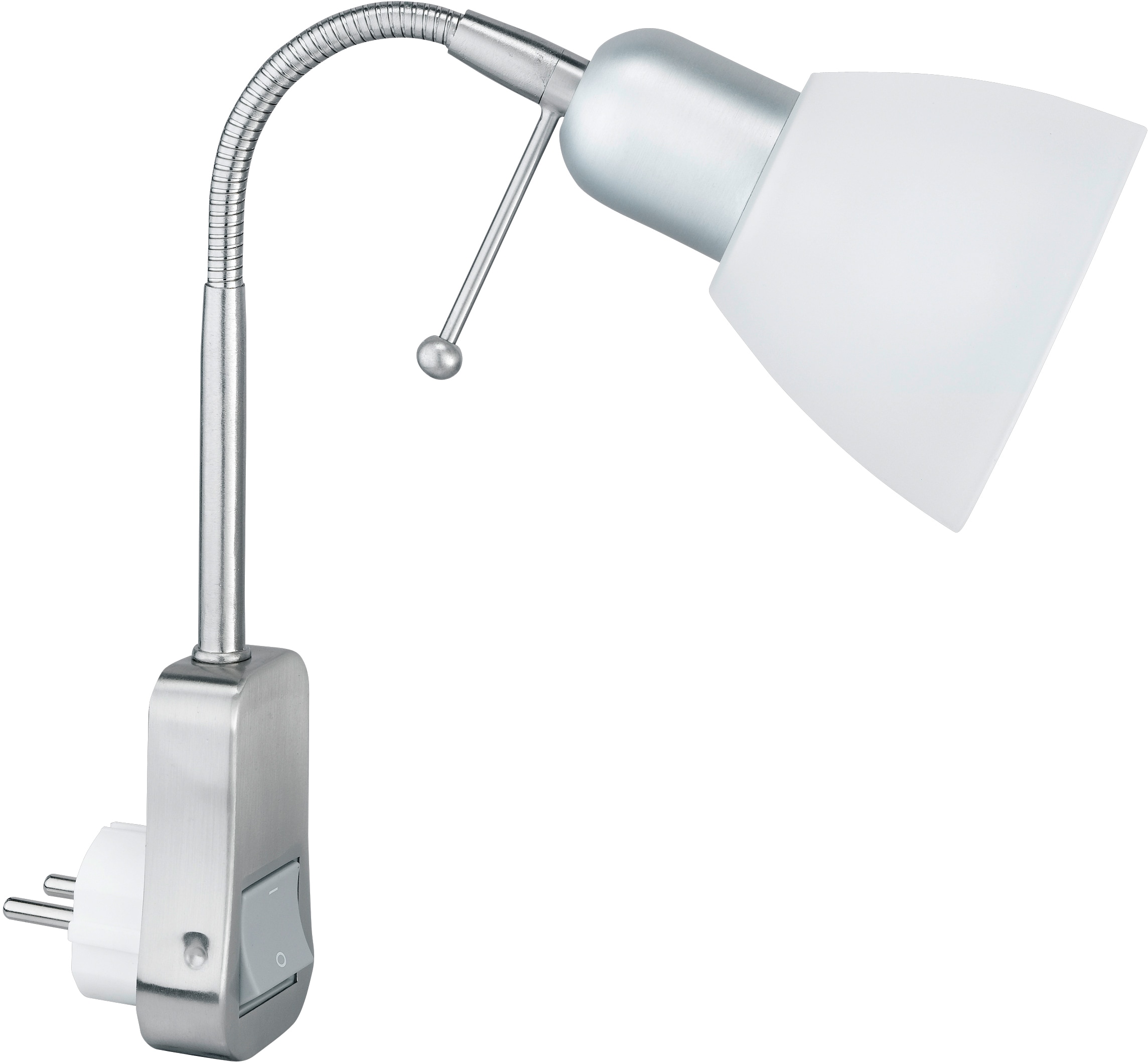 TRIO LEUCHTEN Steckdosenleuchte "Ligara", 1, weiß, Leuchten, mit Flexarm, Schalter, Leuchtmittel tauschbar