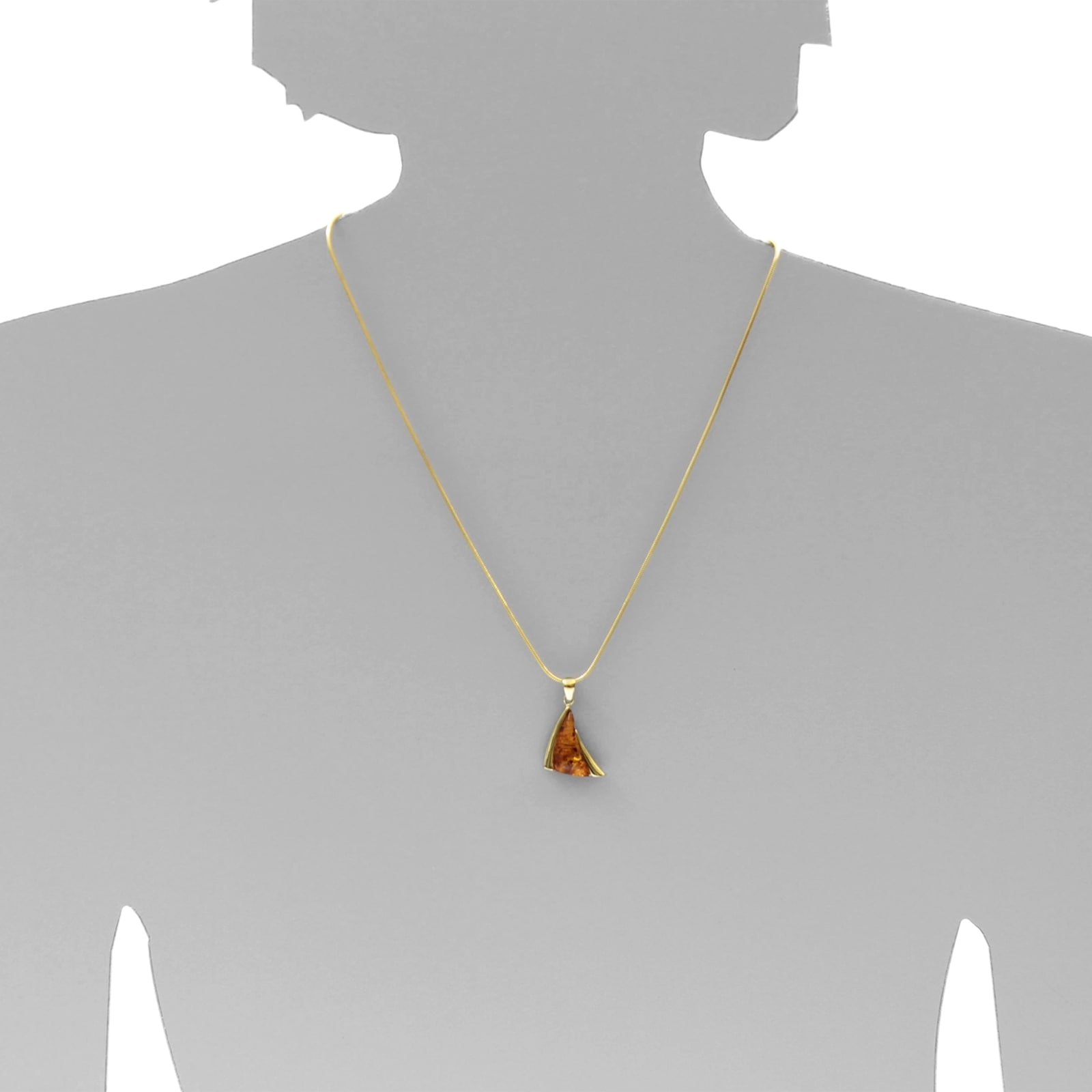 OSTSEE-SCHMUCK Kettenanhänger »- Imke 30 - Silber 925/000, vergoldet - Bernstein«