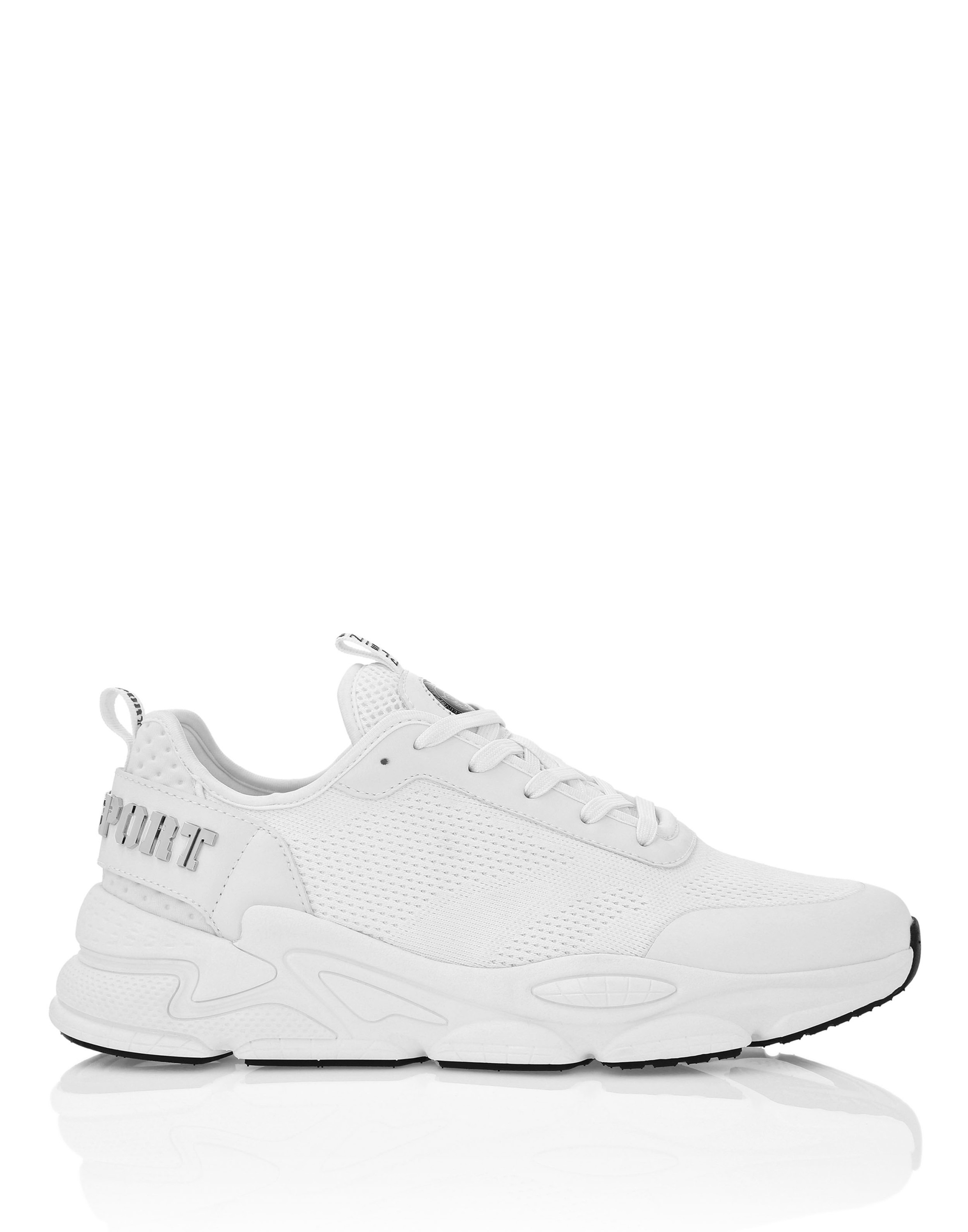 PLEIN SPORT Damen Sneaker "Low-Top-Sneaker", Gr. 37, weiß, Schuhe