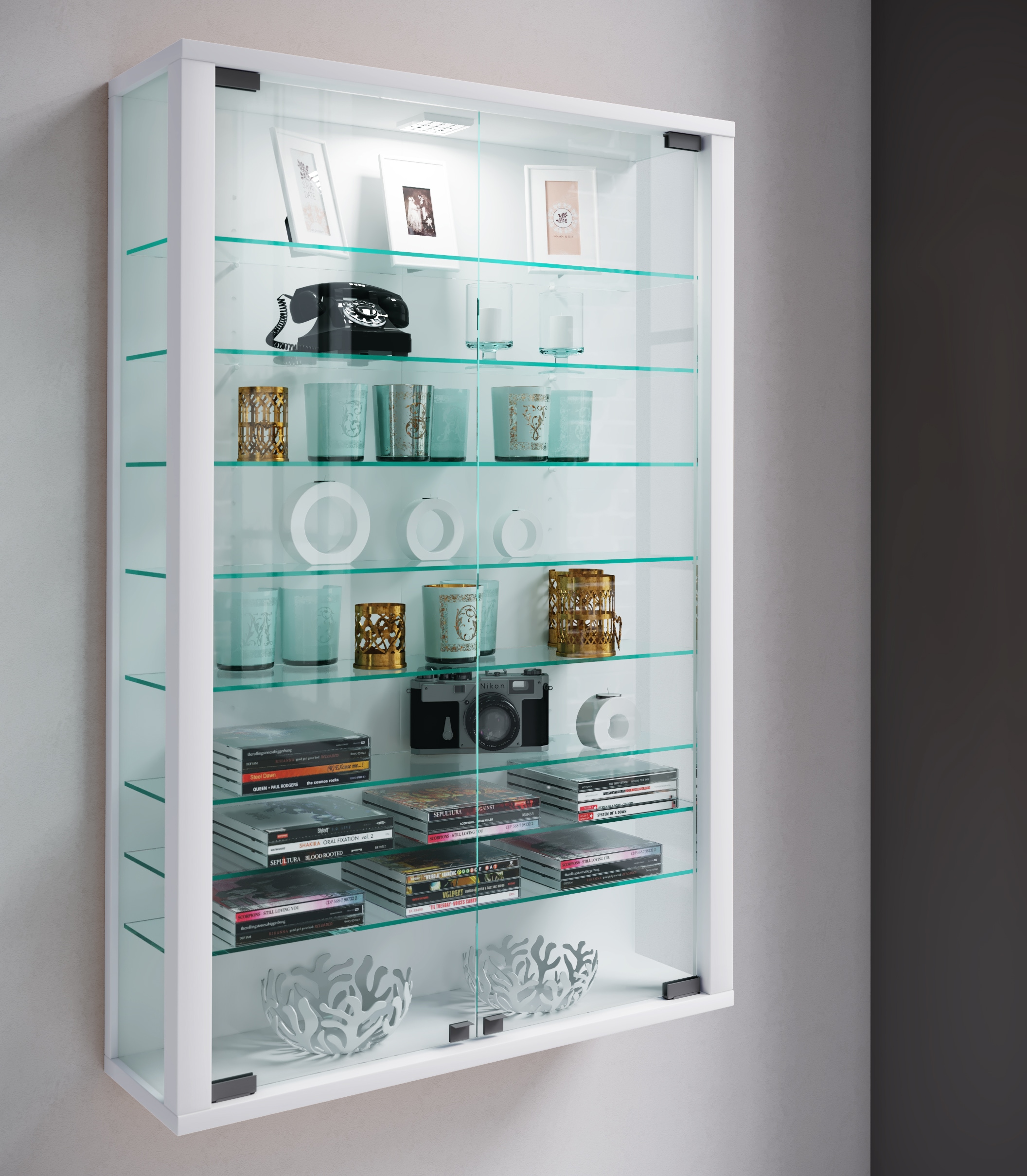 VCM Wandregal »Wandvitrine Hängevitrine Glasvitrine Vitrosa Mini«